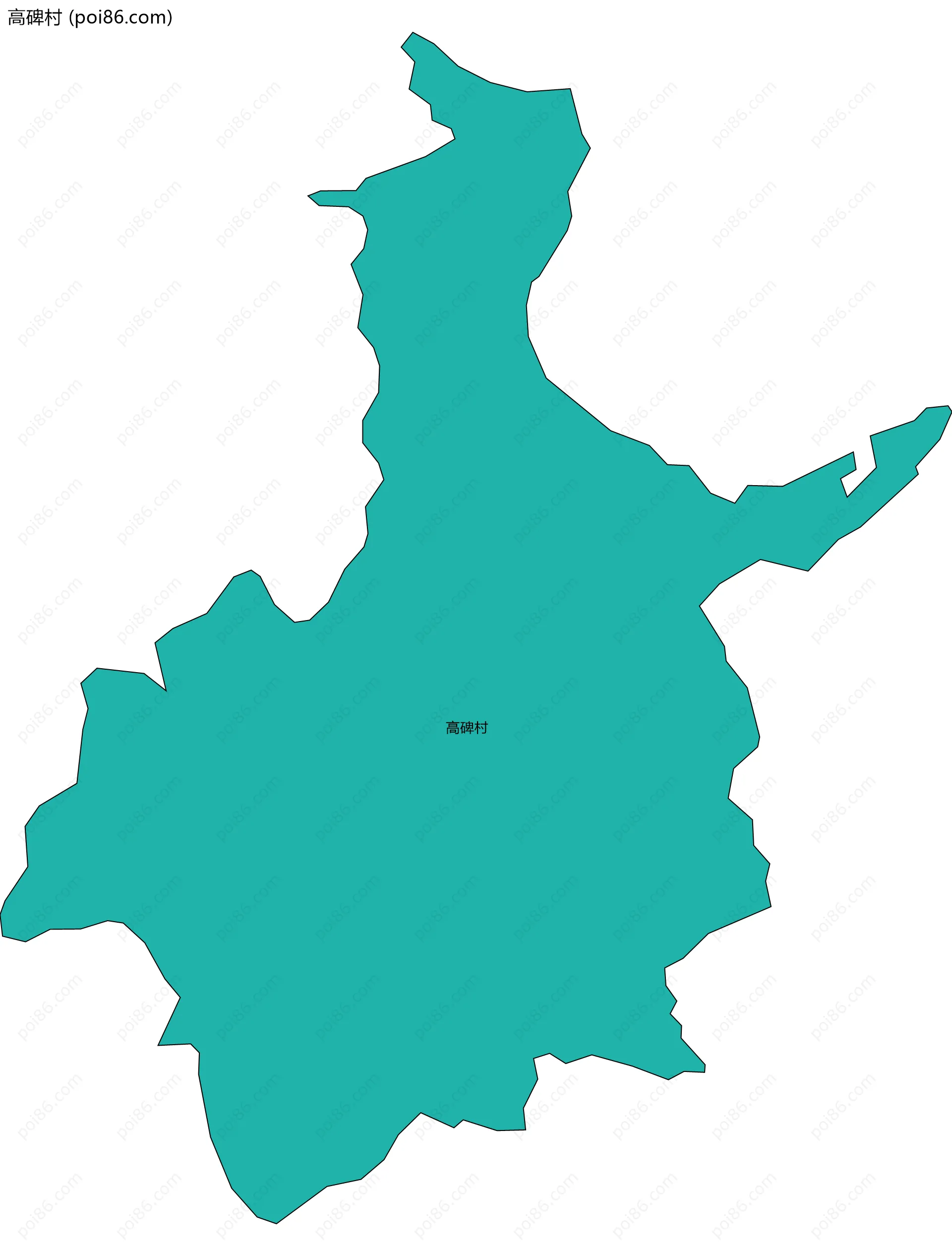 高碑村边界地图