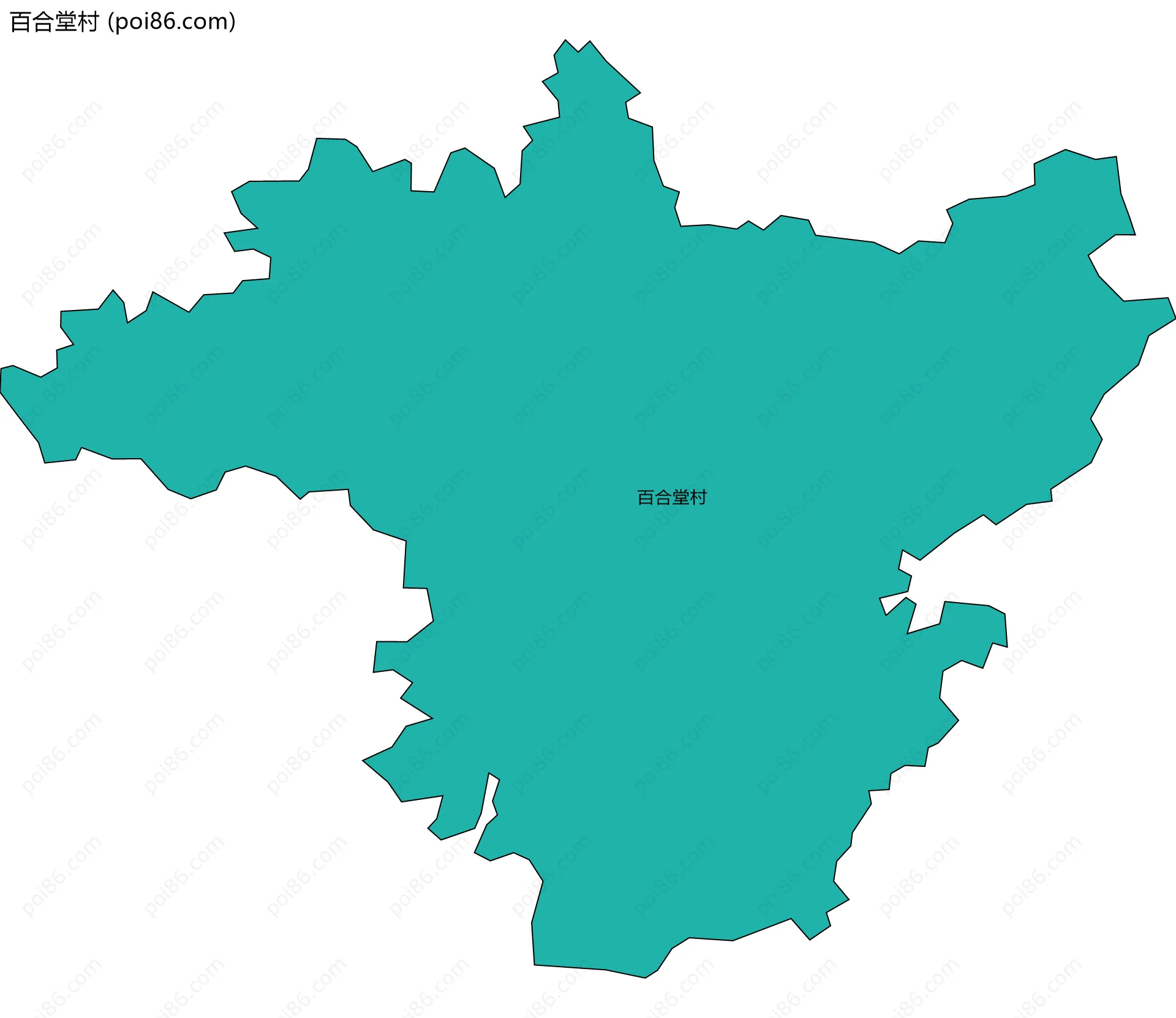 百合堂村边界地图