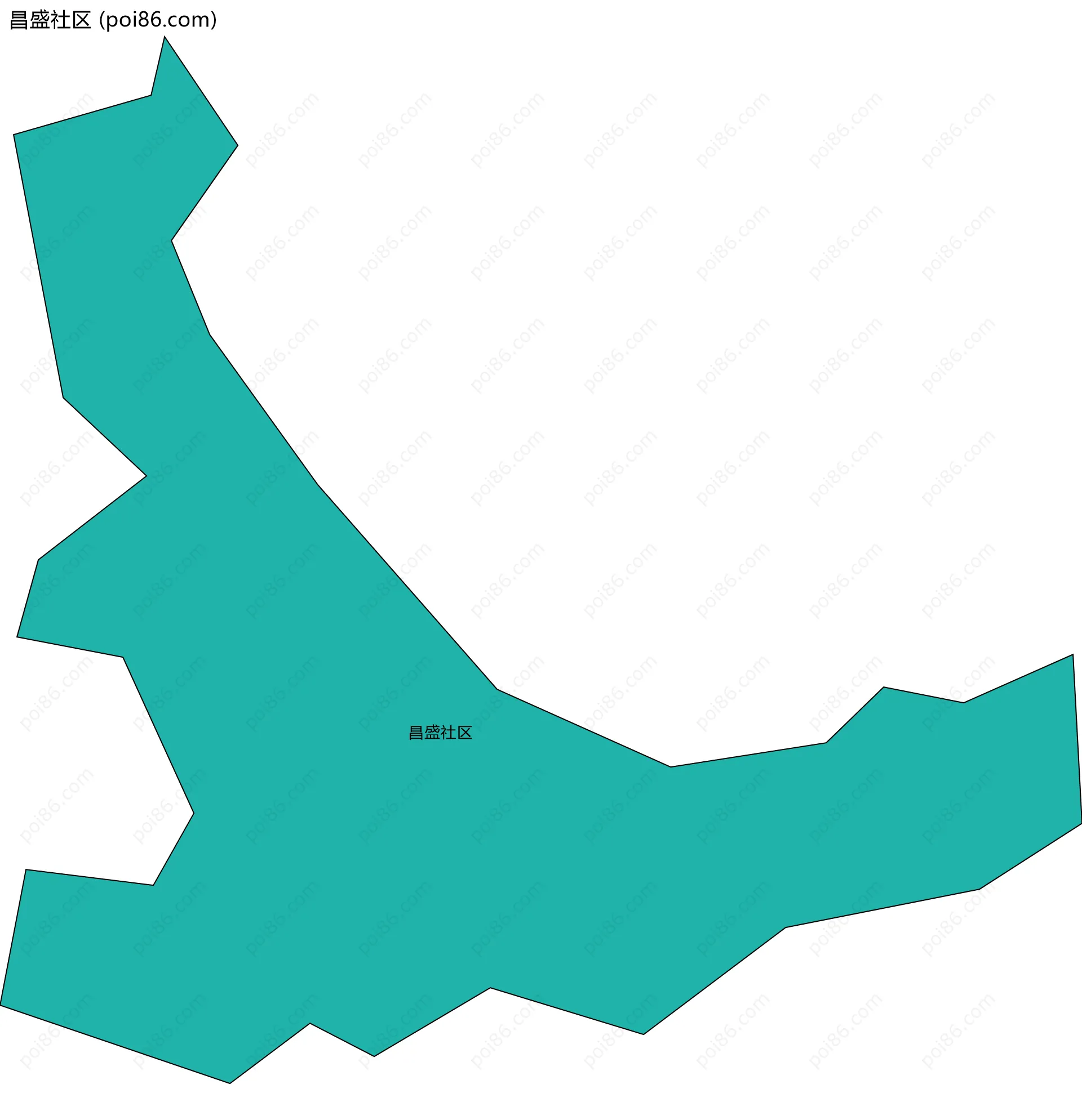昌盛社区边界地图