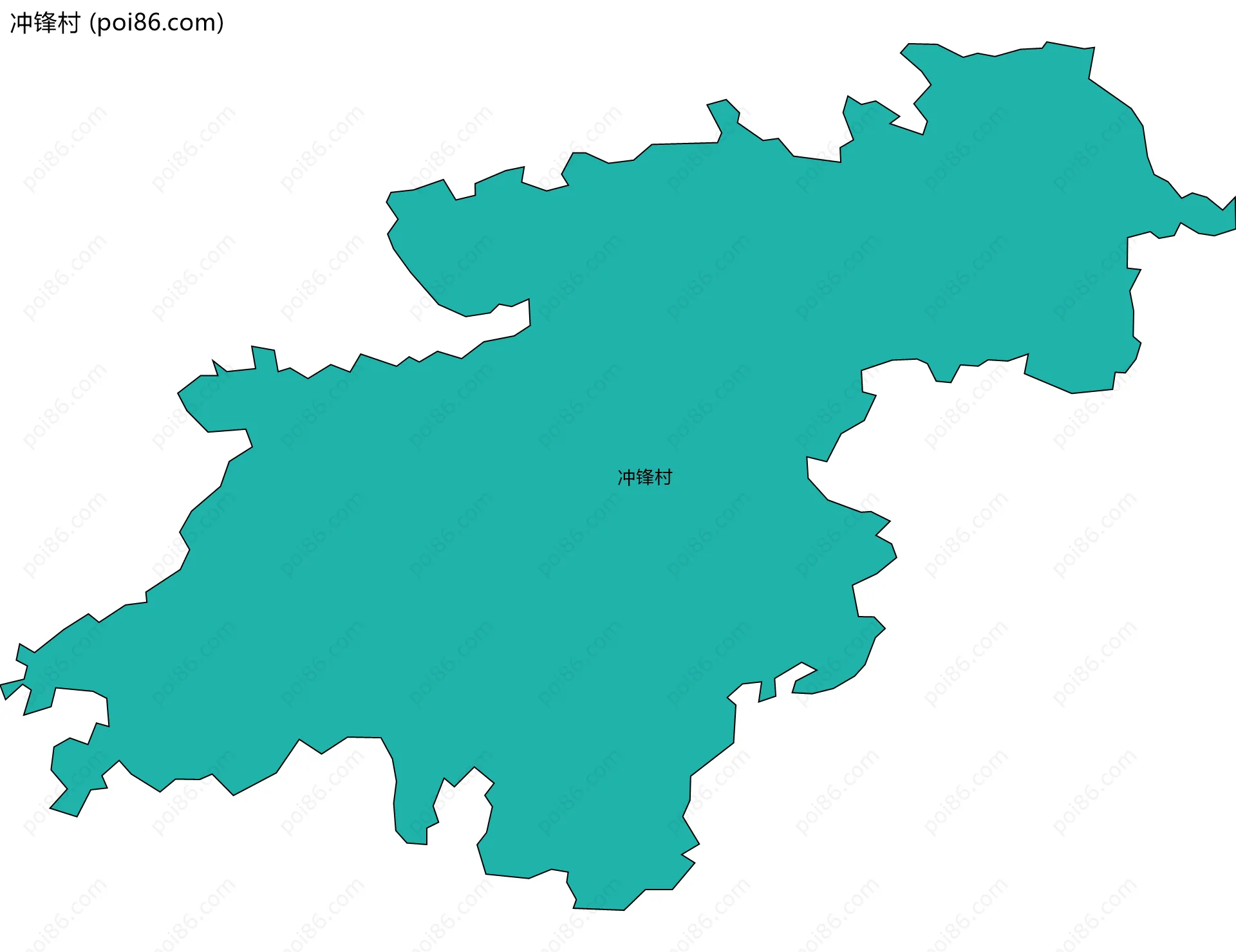 冲锋村边界地图