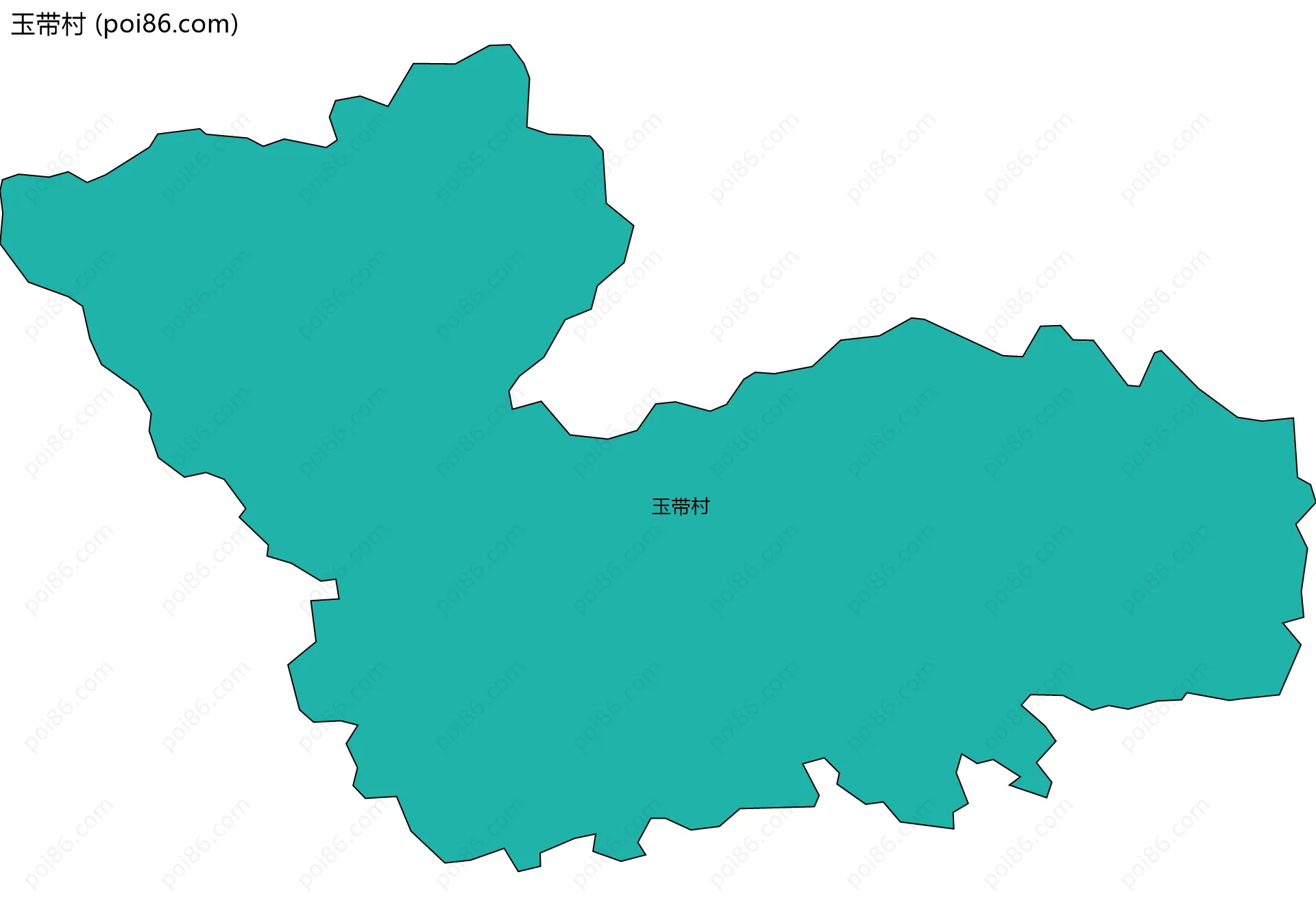 玉带村边界地图