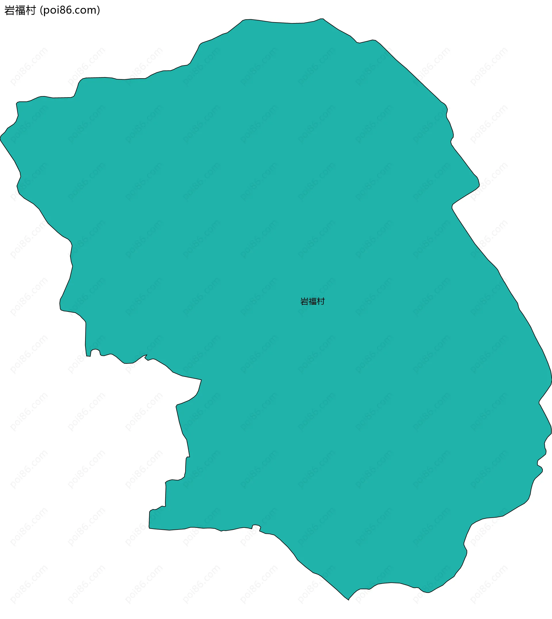 岩福村边界地图