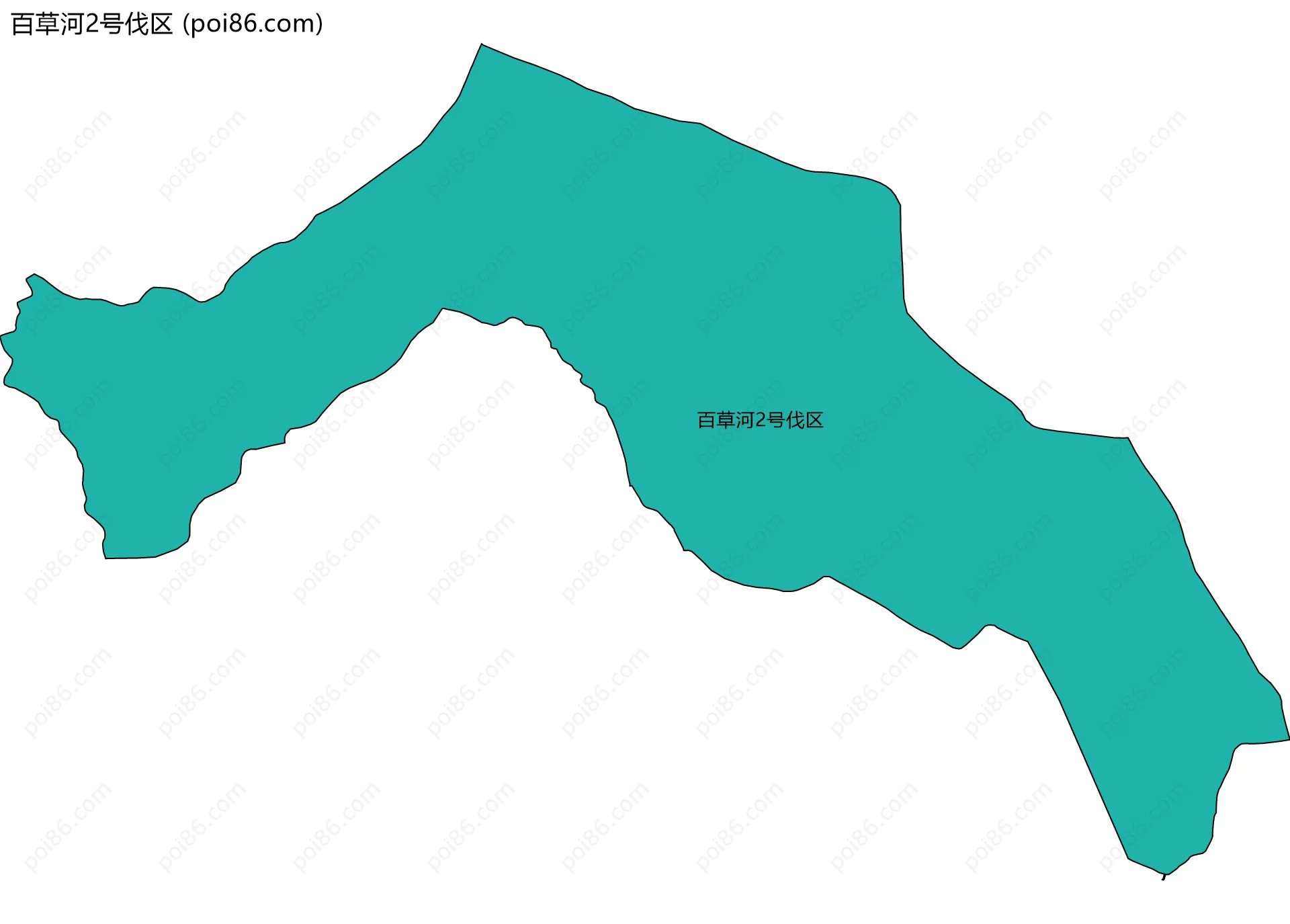 百草河2号伐区边界地图