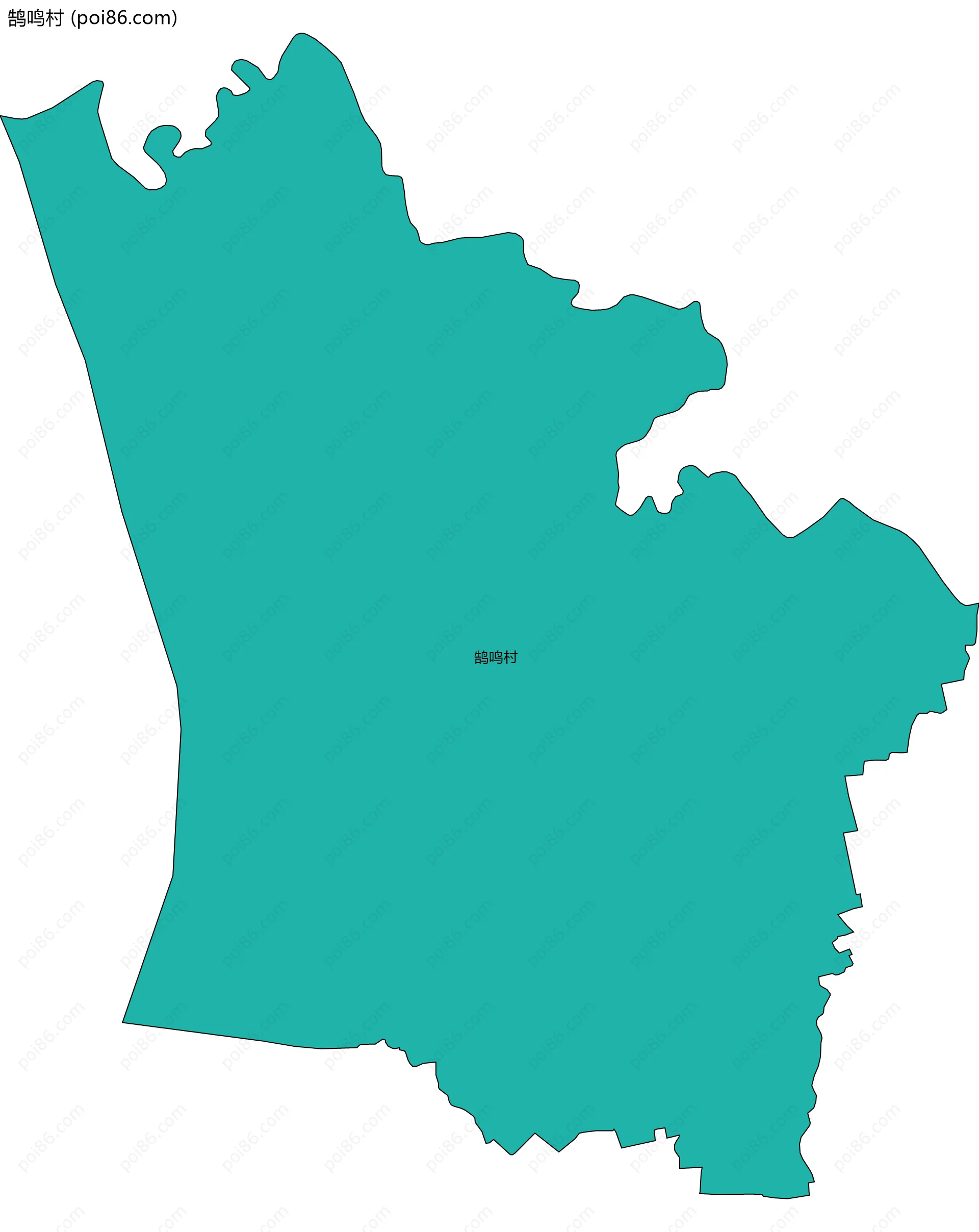 鹄鸣村边界地图