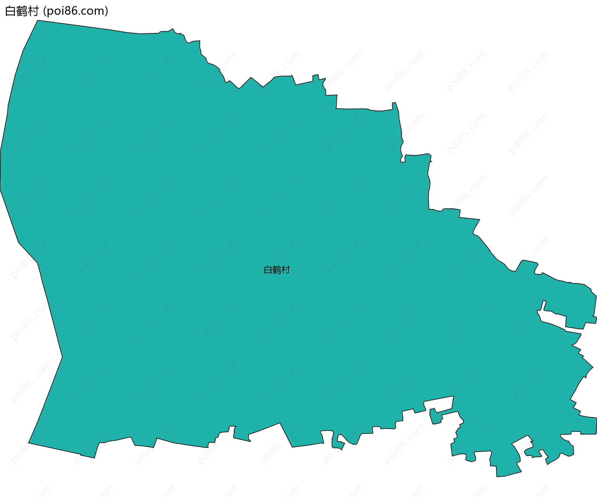 白鹤村边界地图