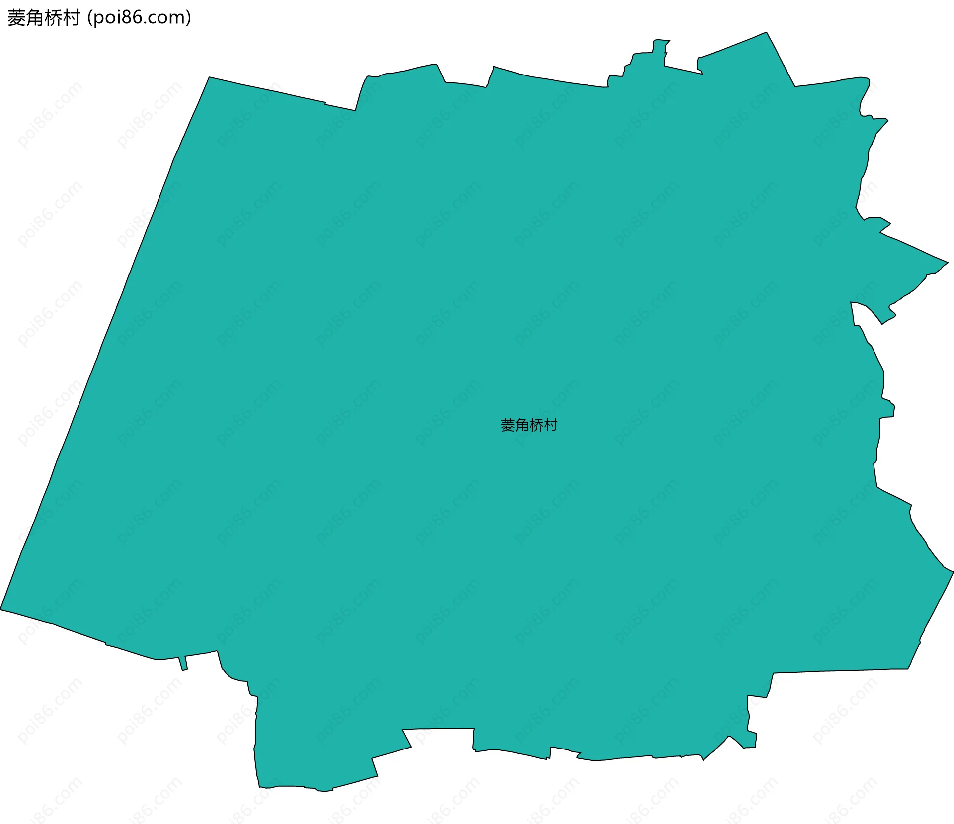 菱角桥村边界地图