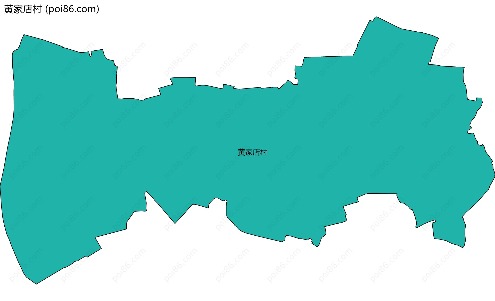 黄家店村边界地图