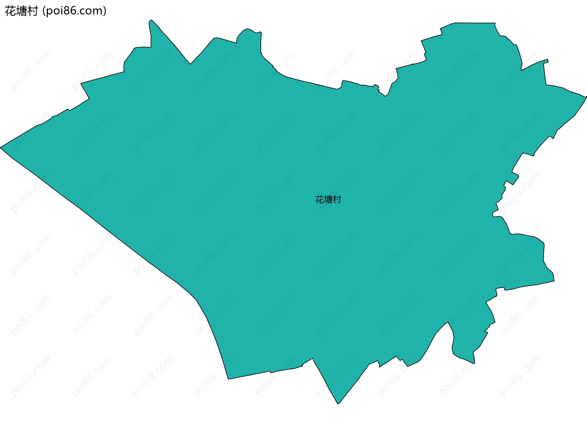 花塘村边界地图