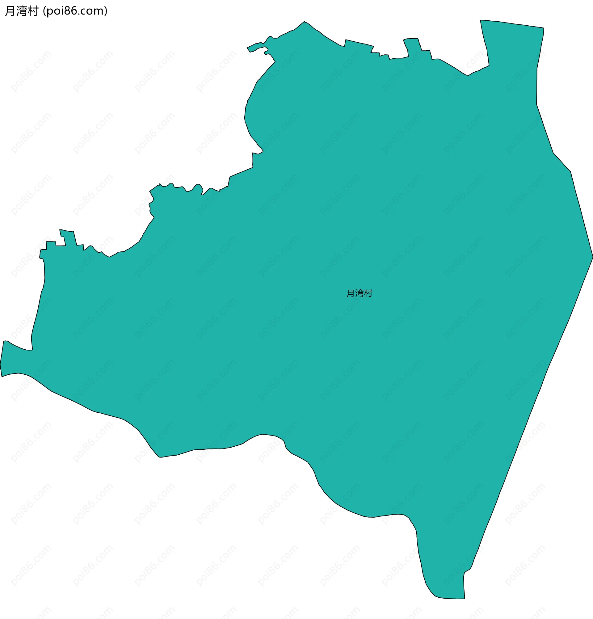月湾村边界地图