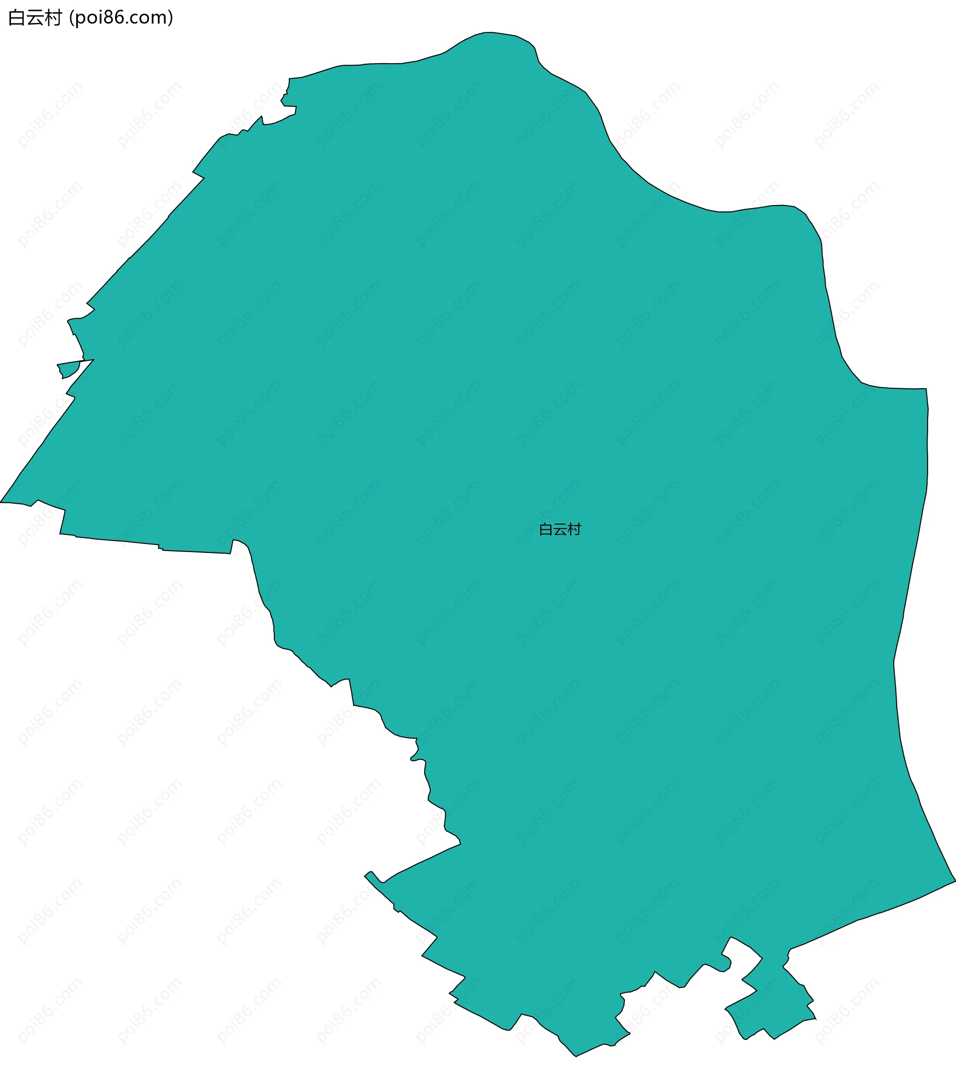 白云村边界地图