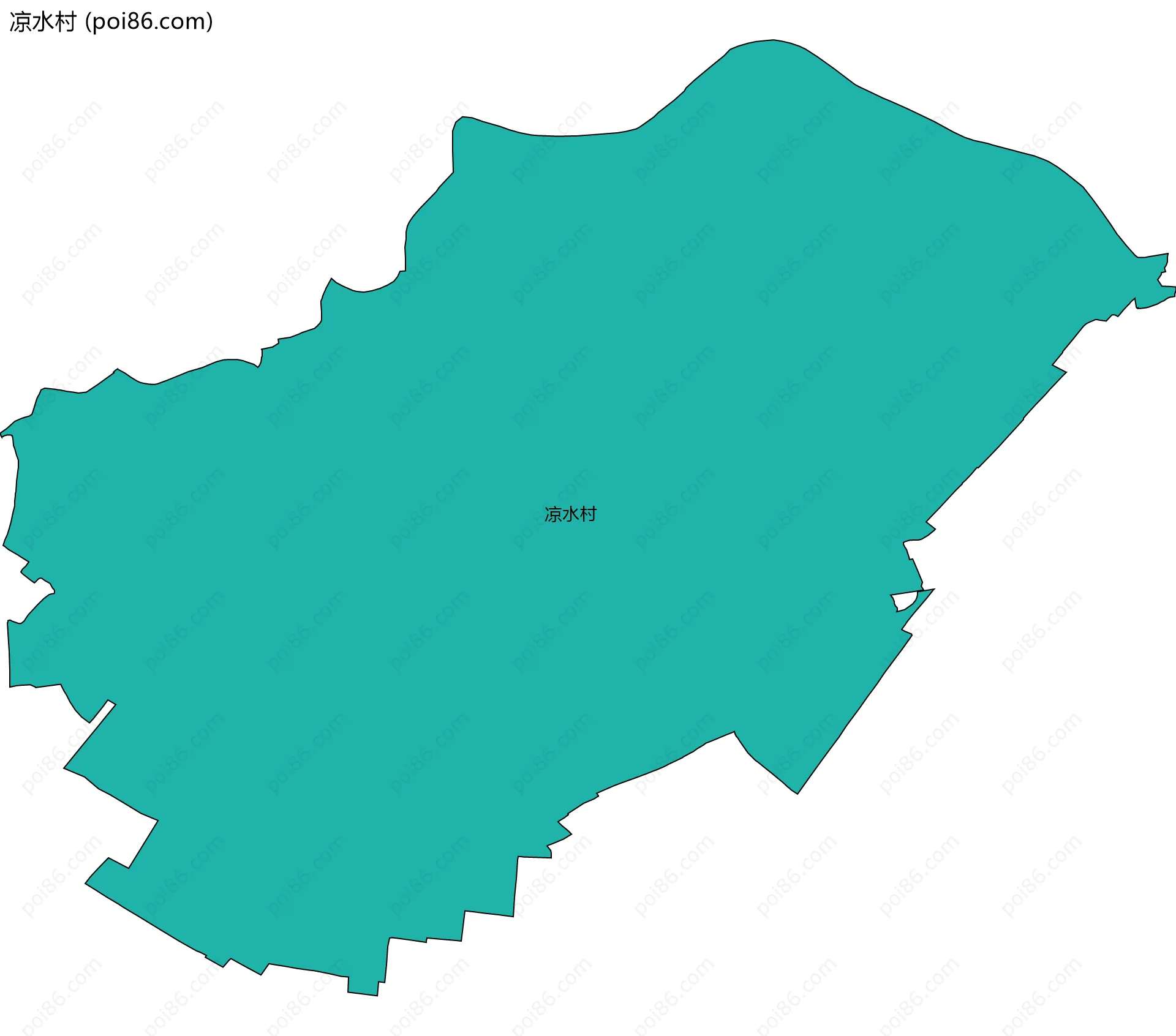凉水村边界地图