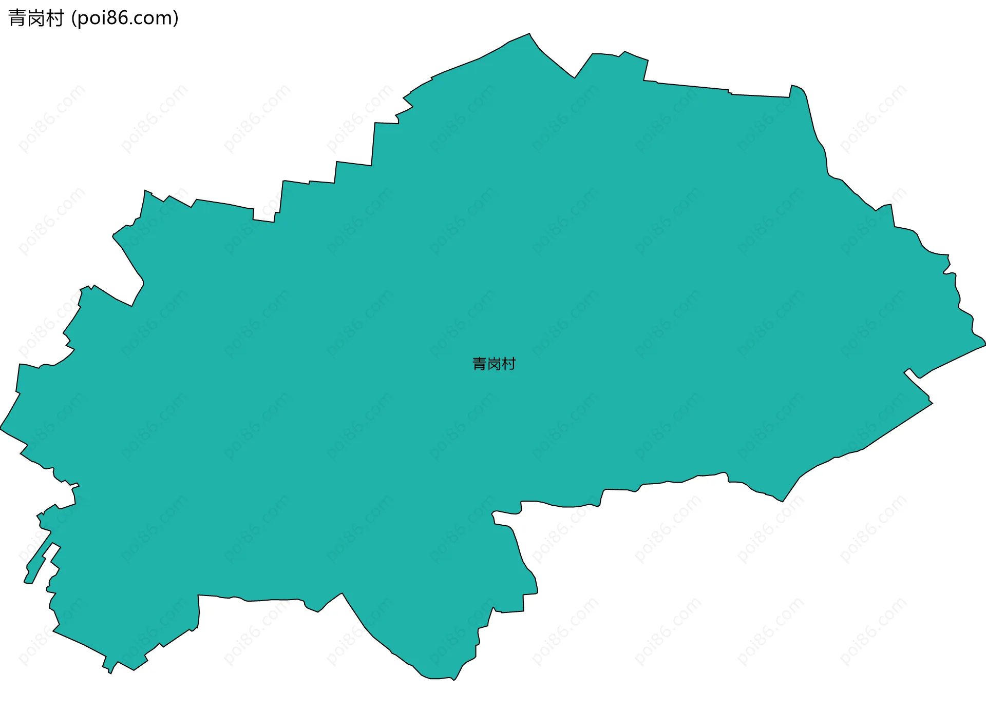 青岗村边界地图