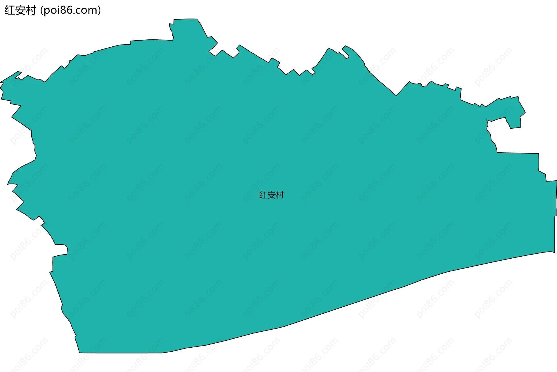 红安村边界地图