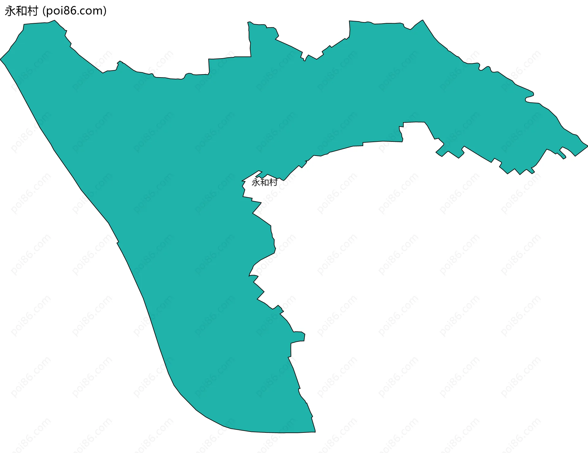 永和村边界地图