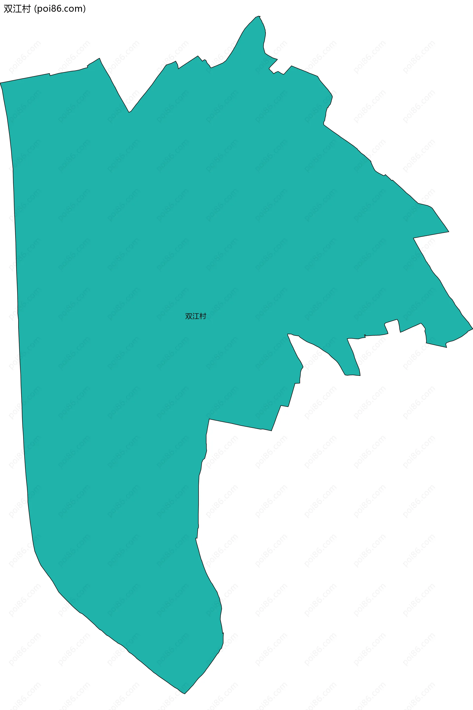 双江村边界地图