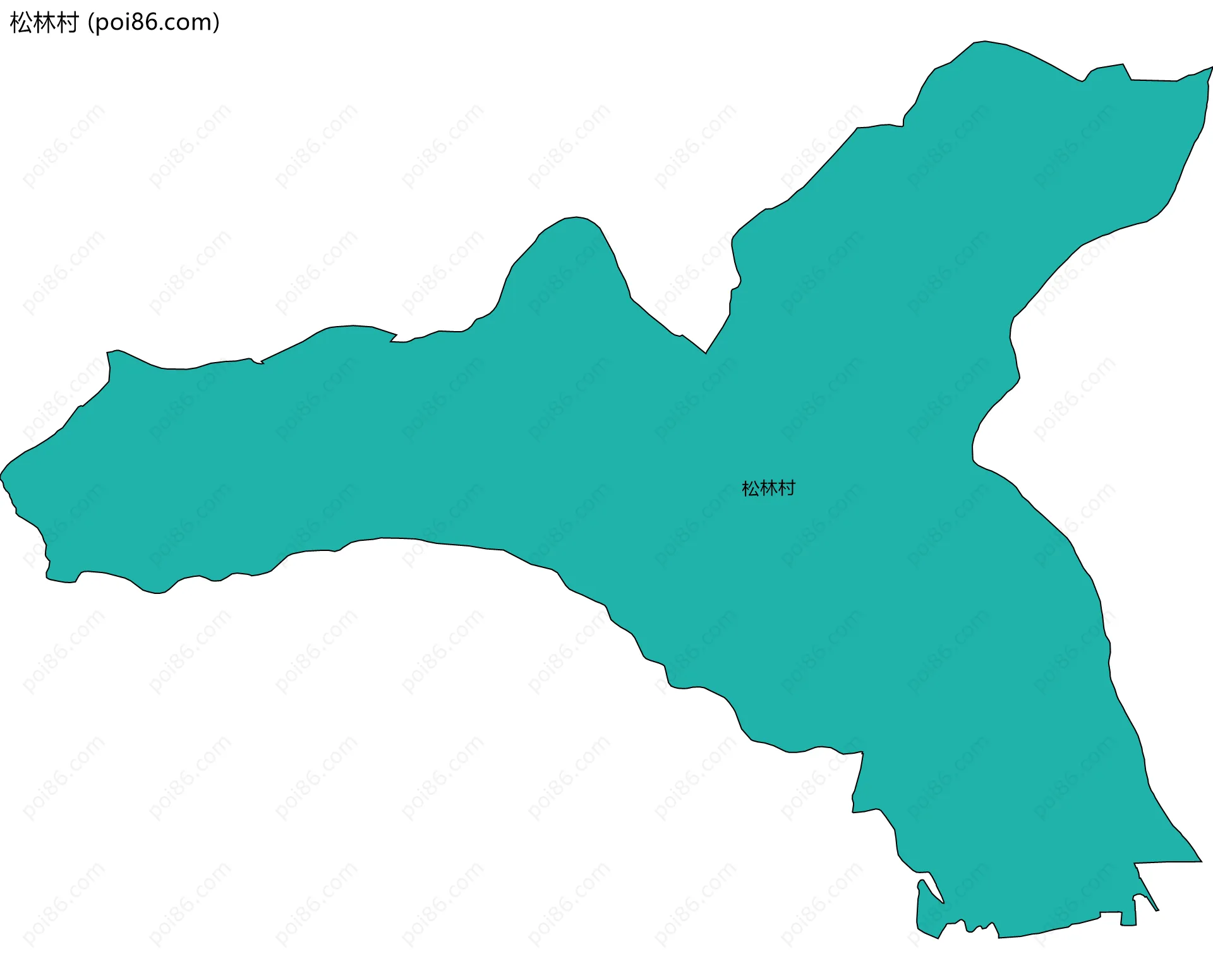 松林村边界地图