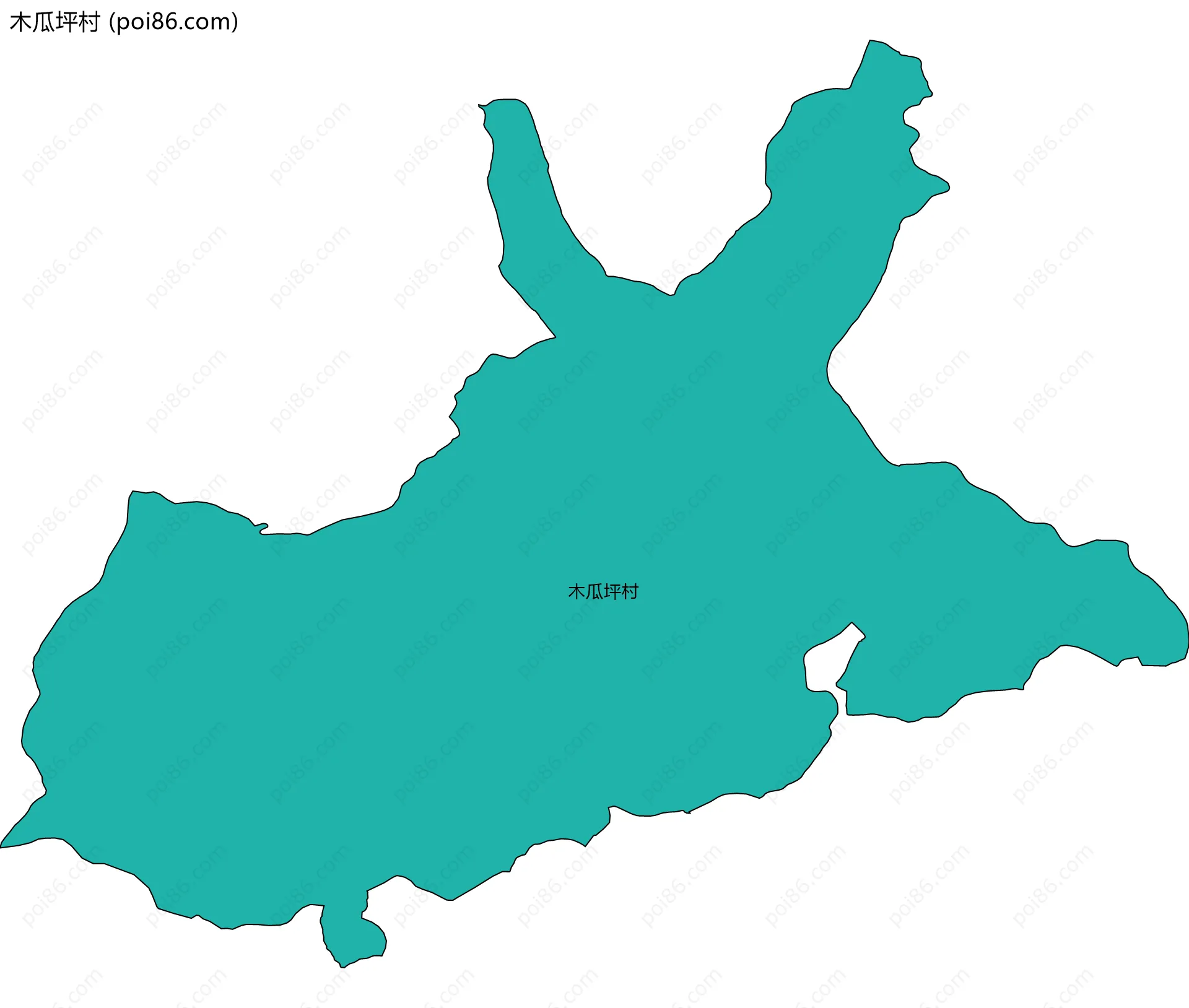 木瓜坪村边界地图