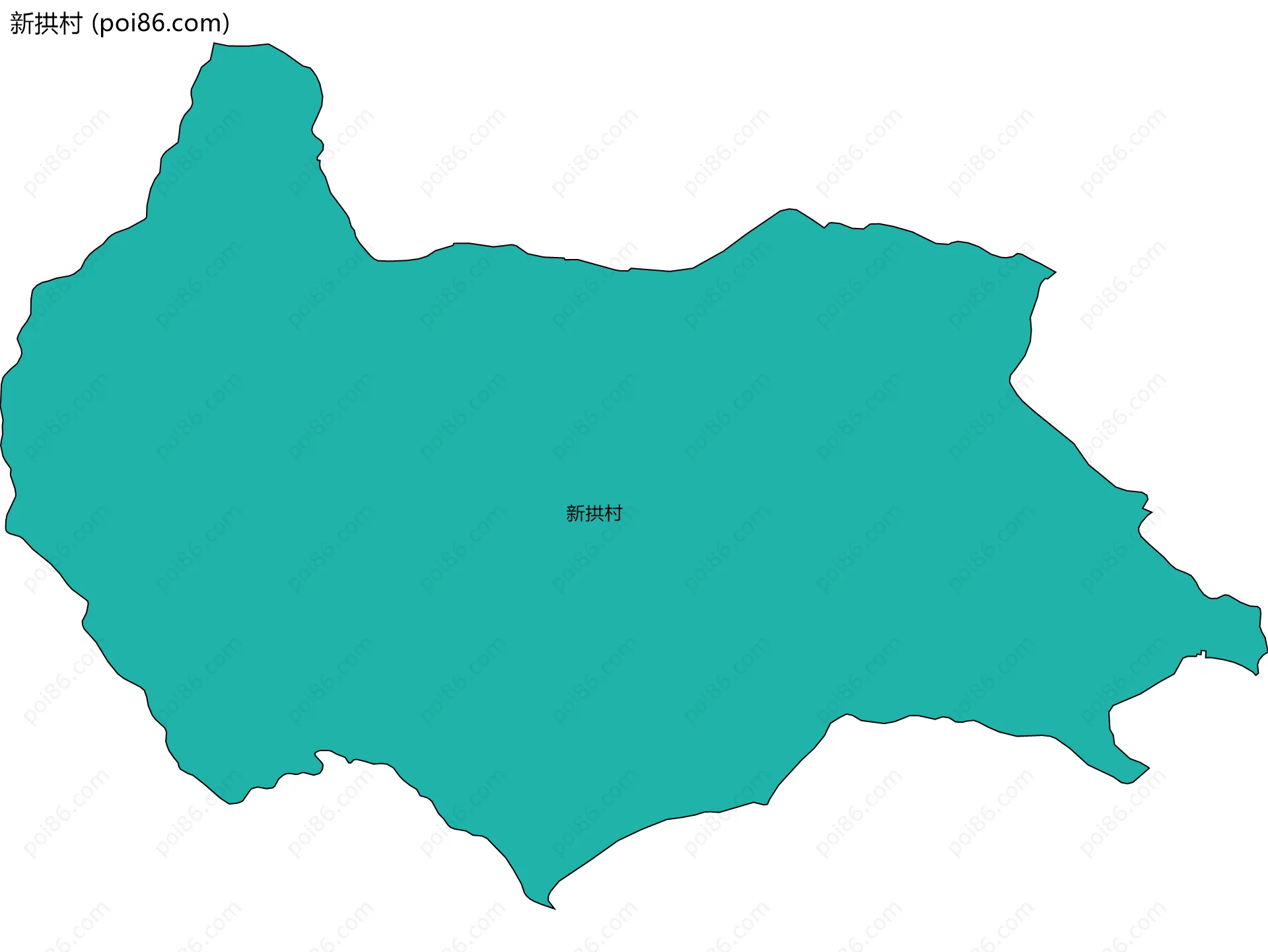 新拱村边界地图