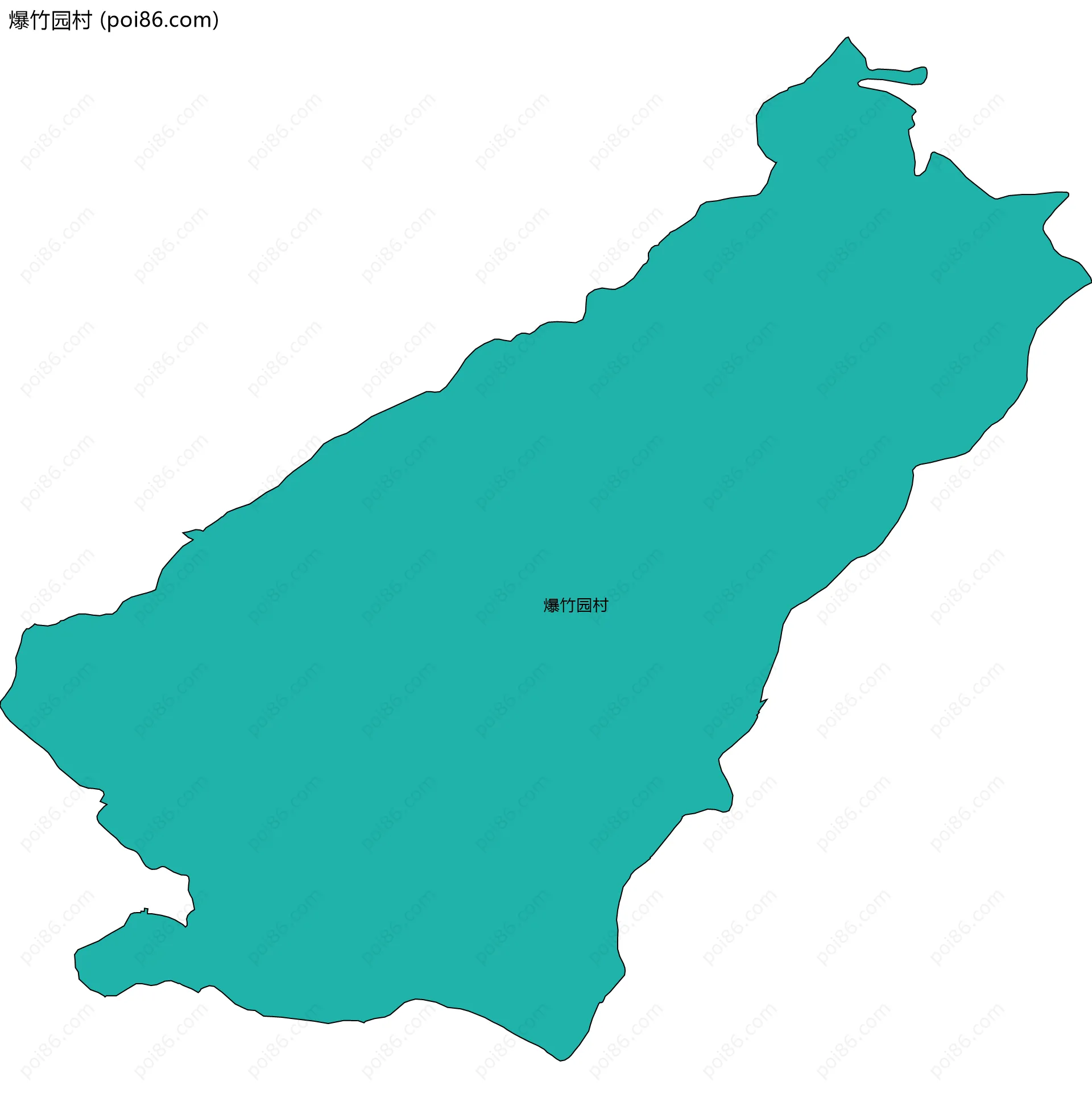 爆竹园村边界地图