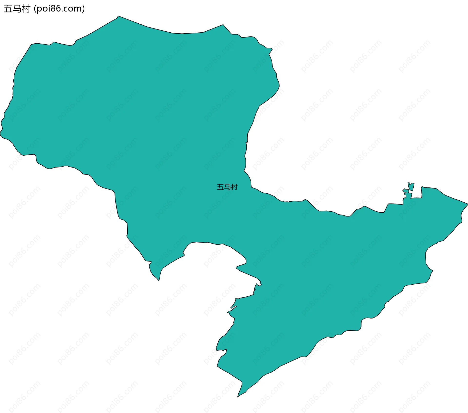 五马村边界地图