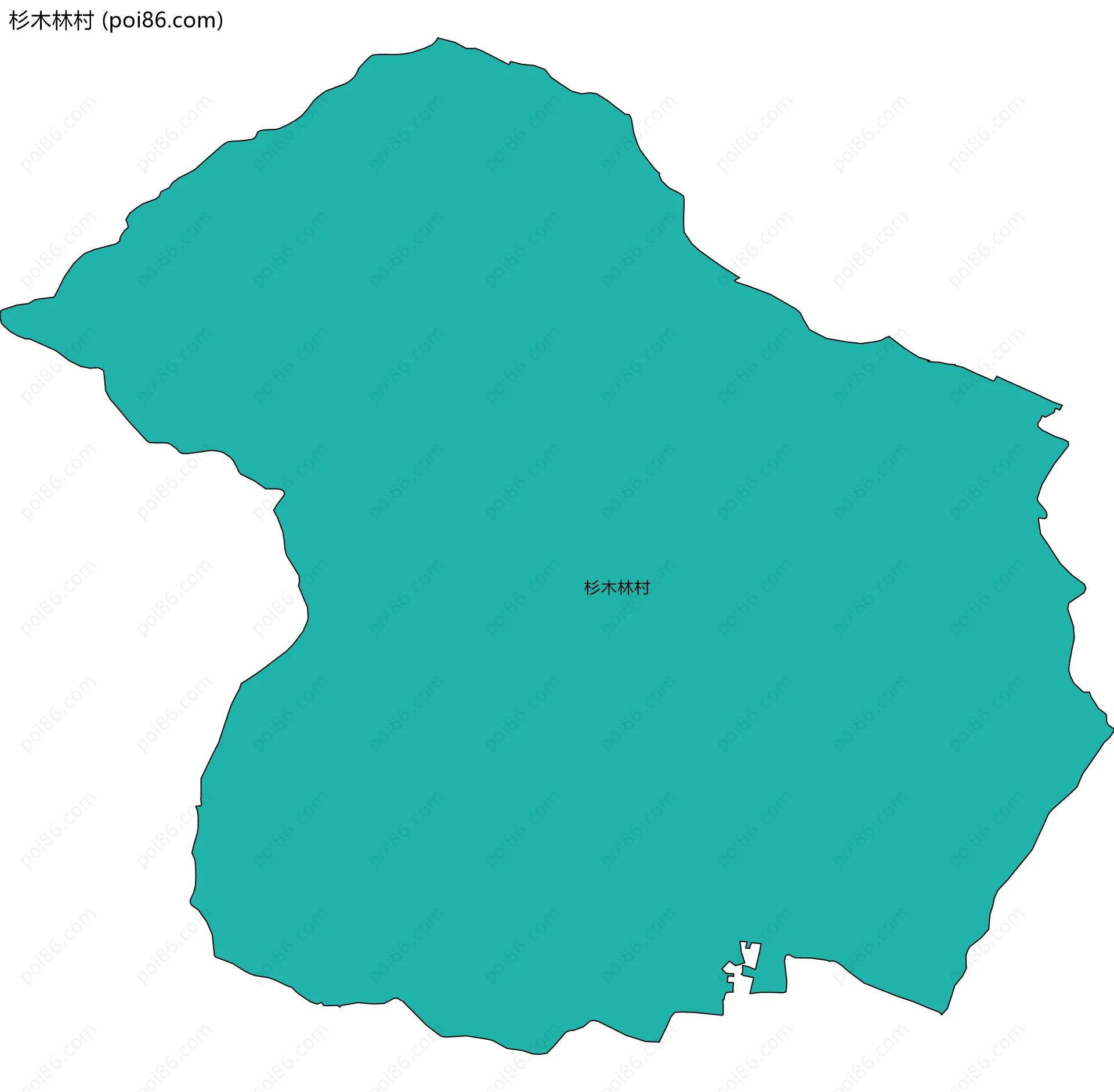 杉木林村边界地图