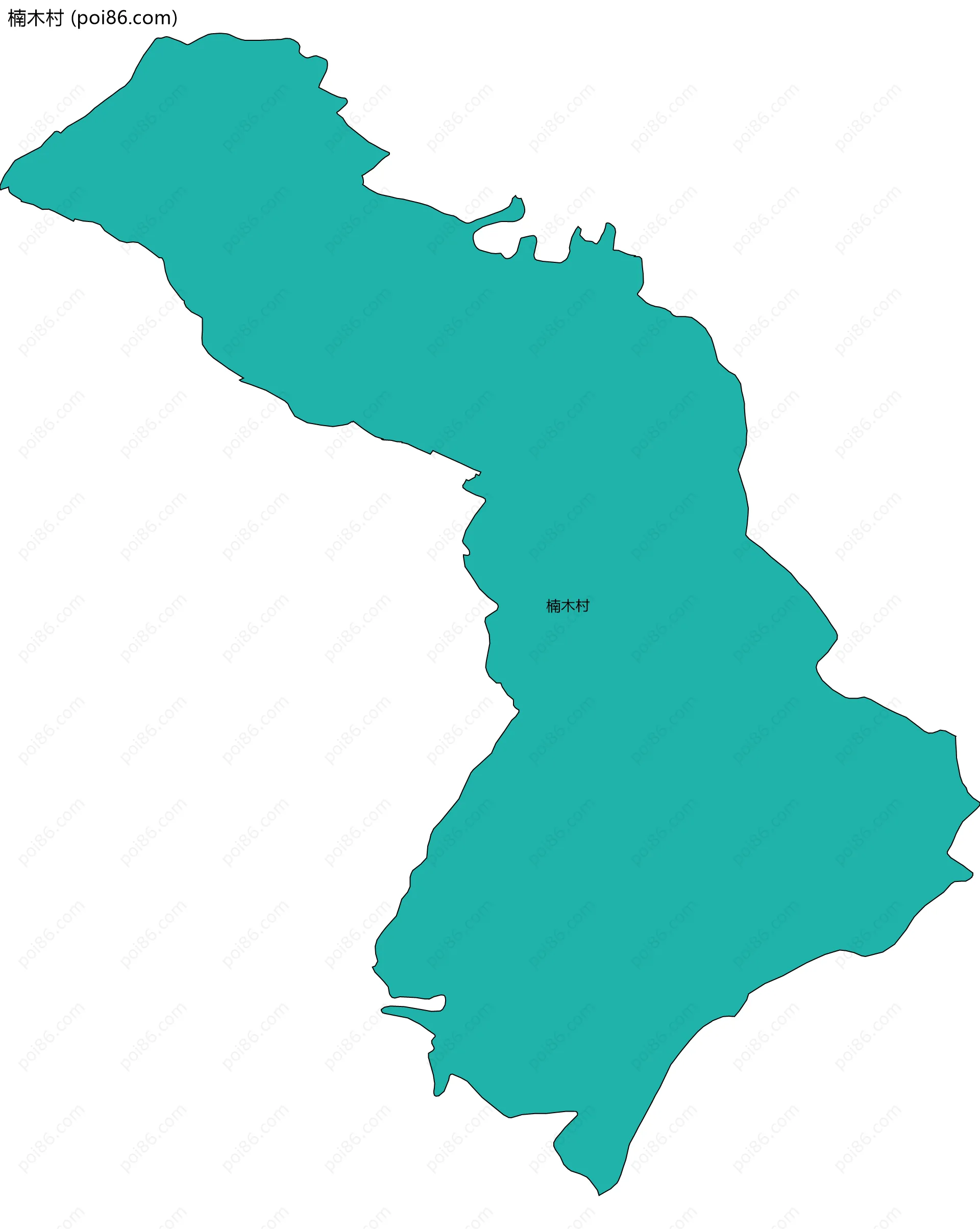 楠木村边界地图