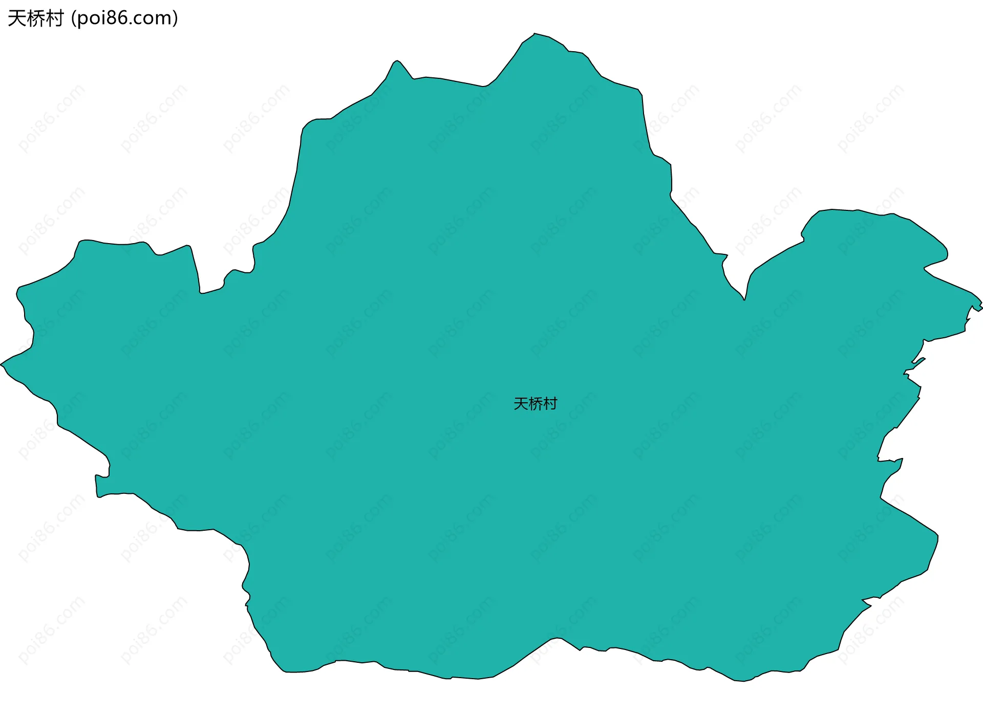 天桥村边界地图
