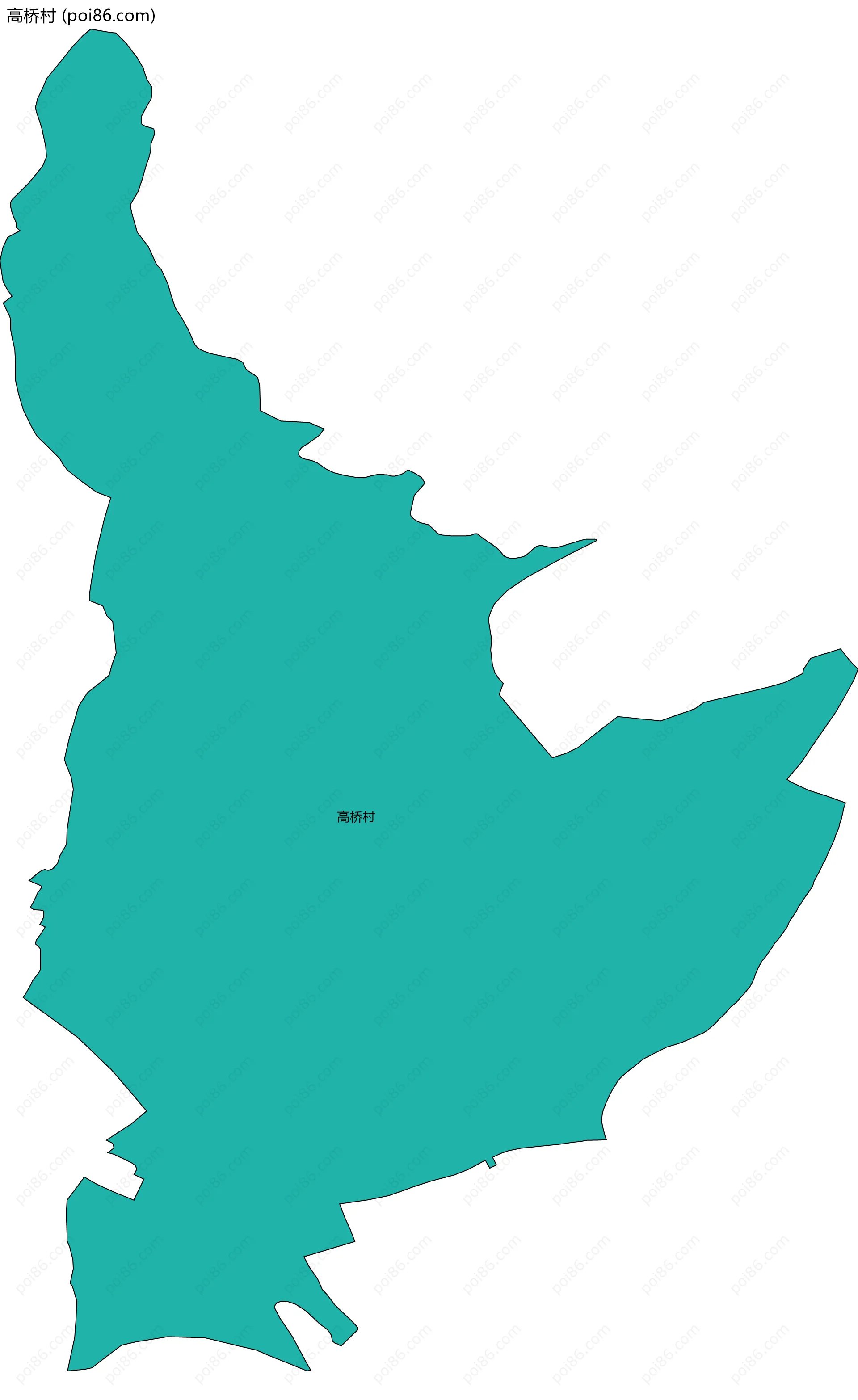 高桥村边界地图