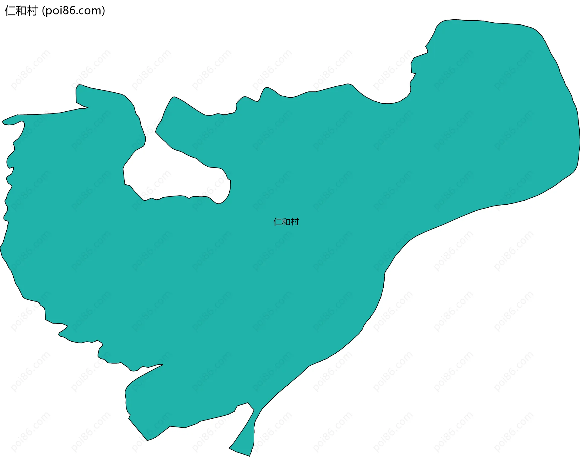 仁和村边界地图