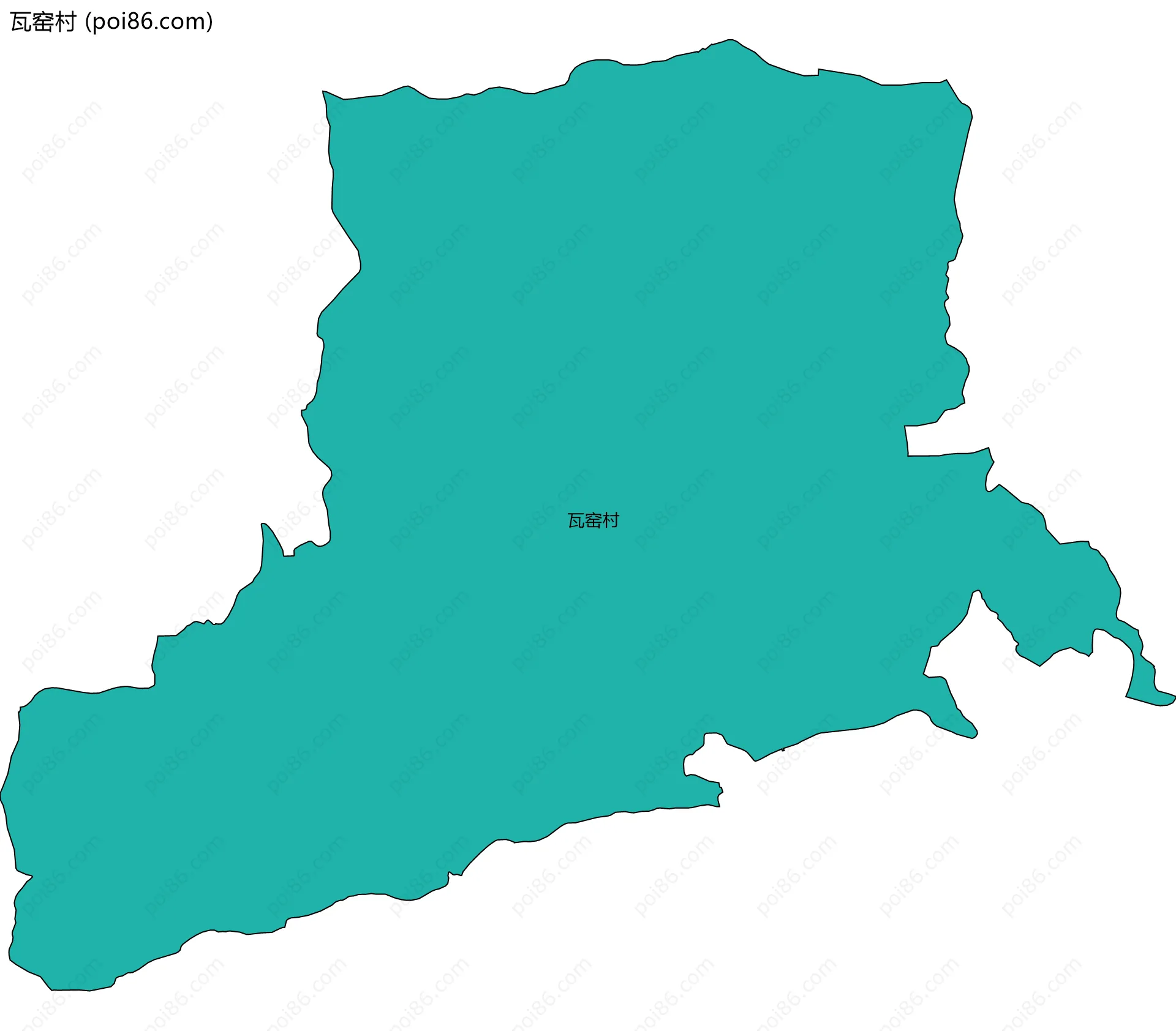 瓦窑村边界地图