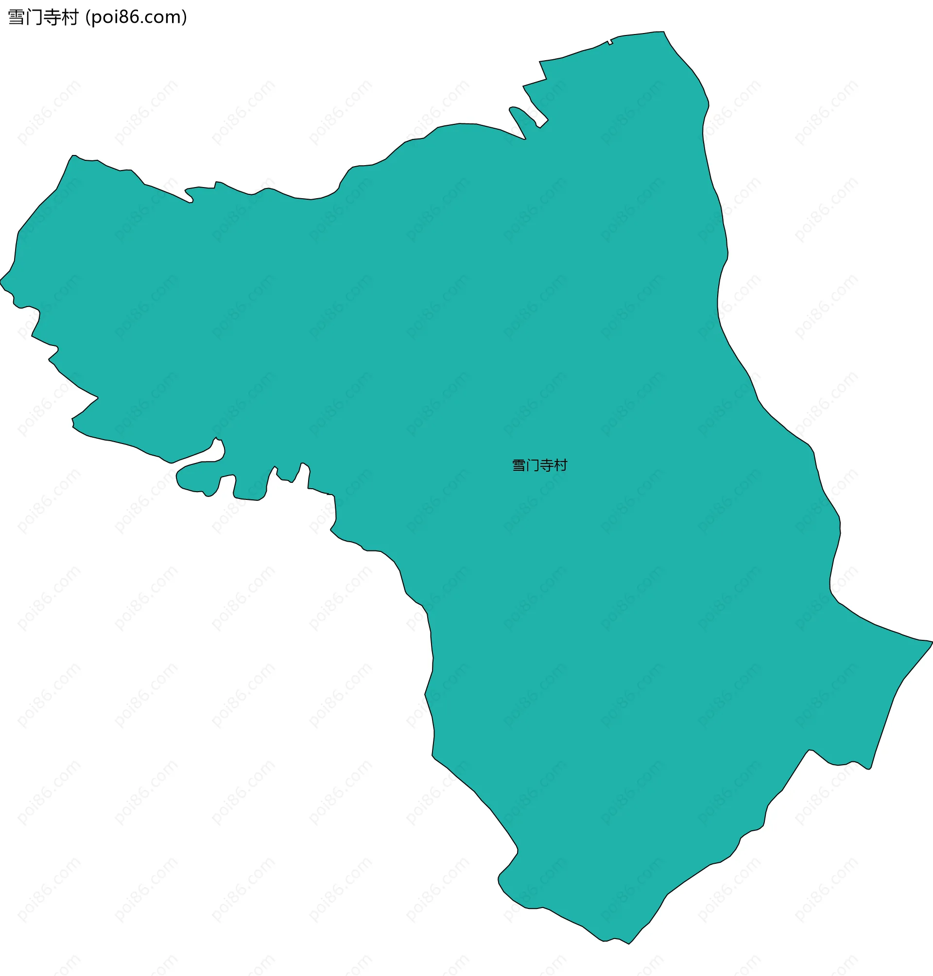 雪门寺村边界地图