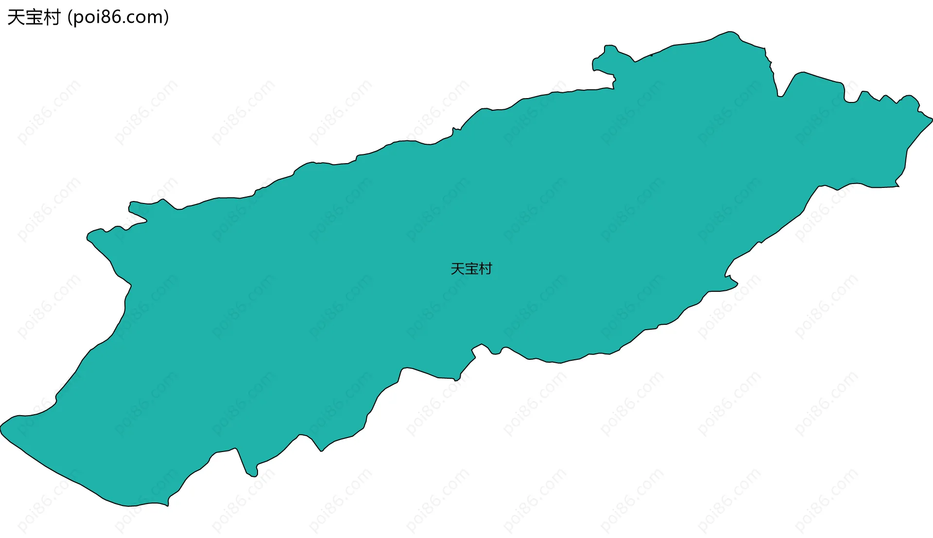 天宝村边界地图