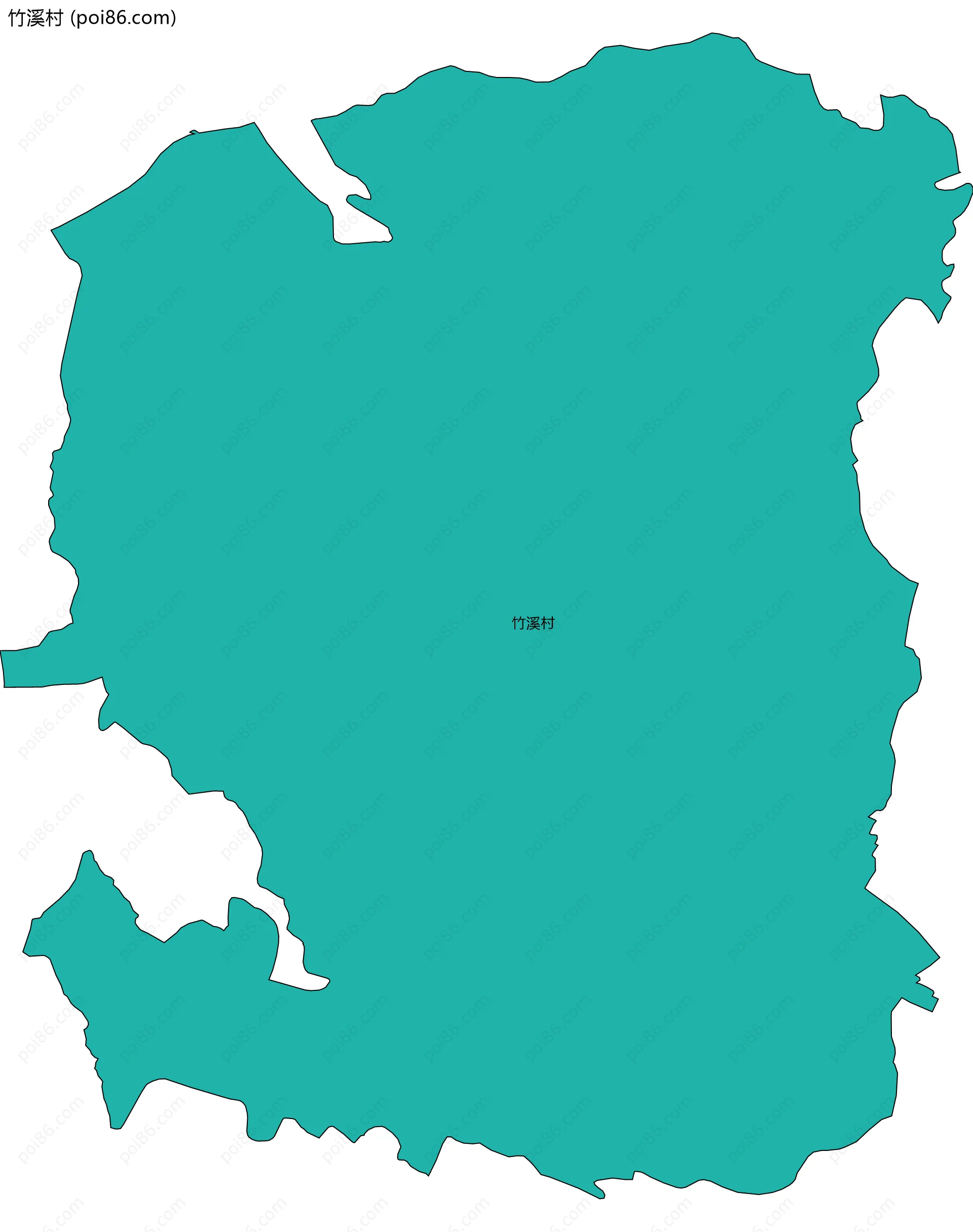 竹溪村边界地图