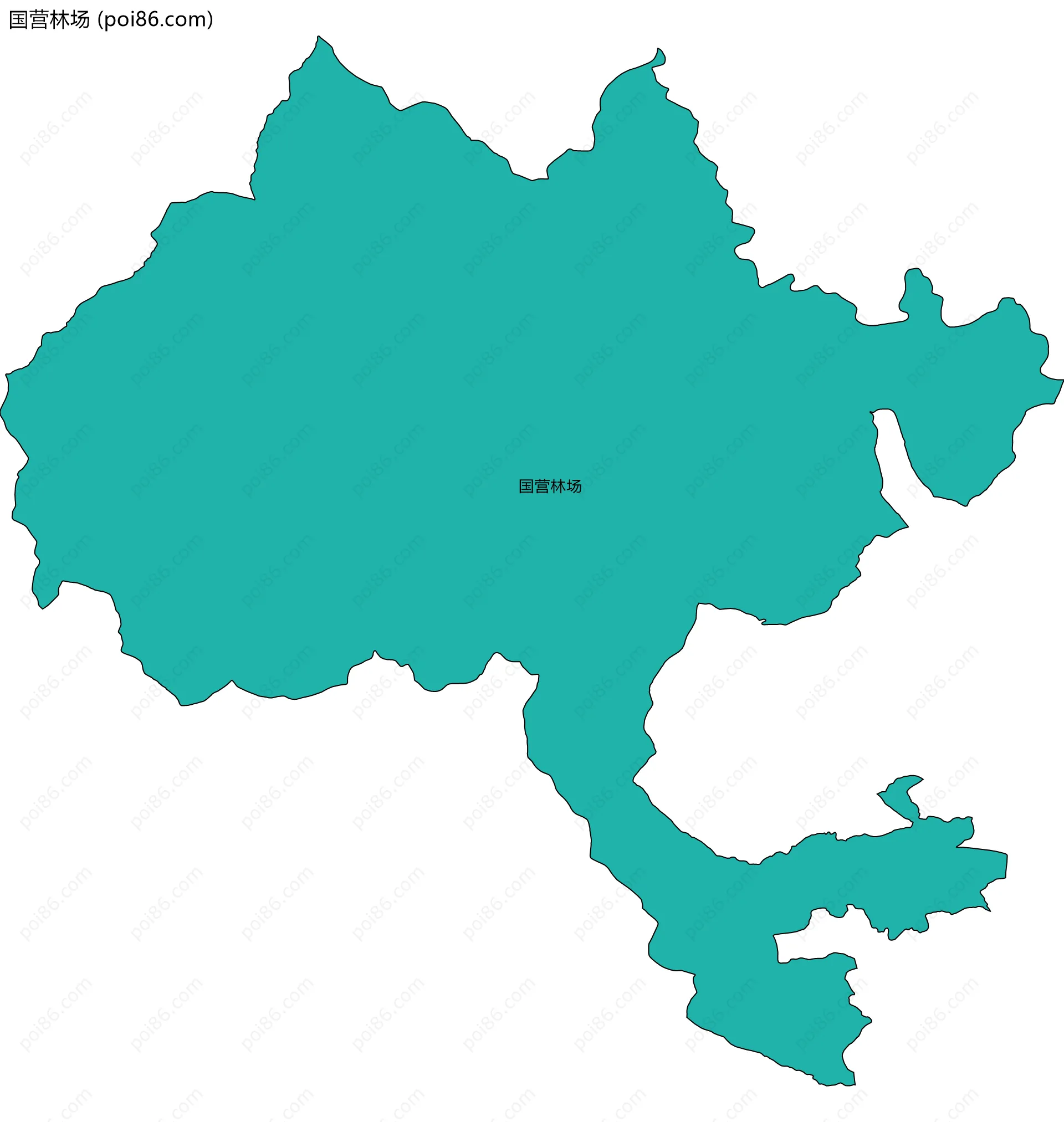 国营林场边界地图