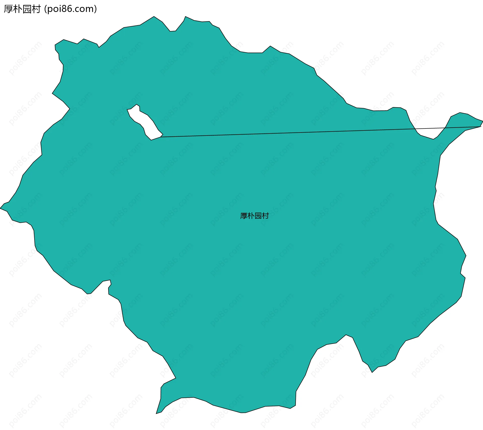 厚朴园村边界地图