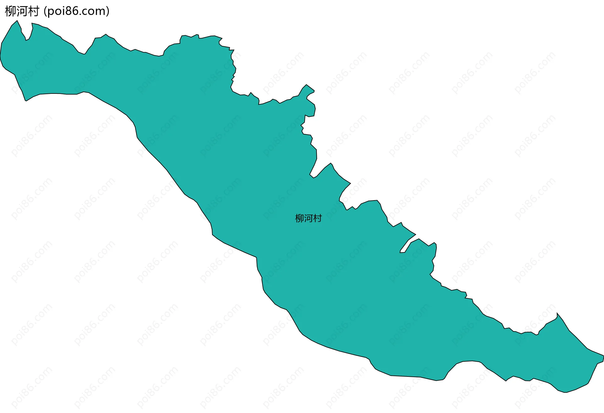 柳河村边界地图