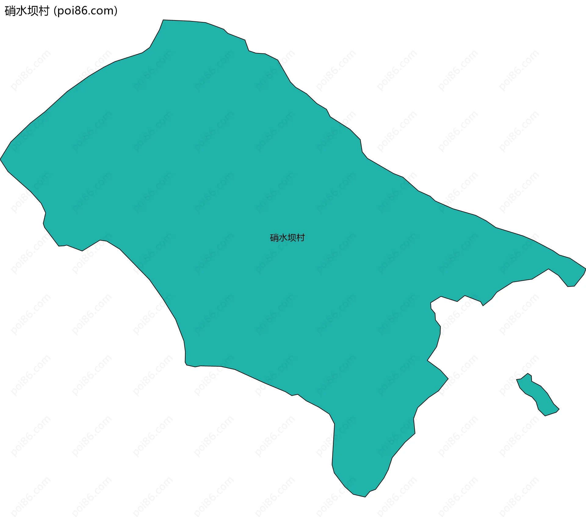 硝水坝村边界地图