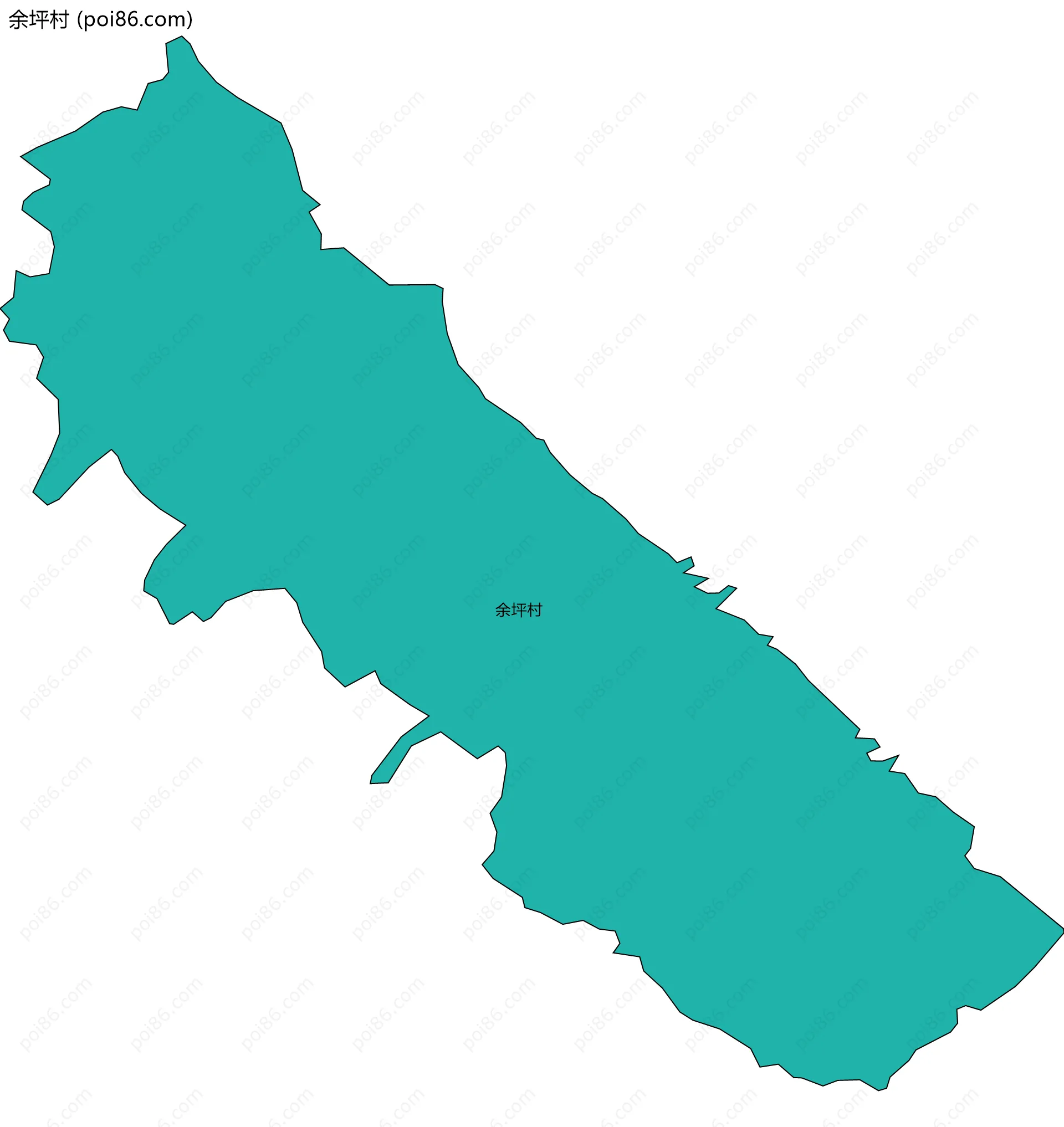 余坪村边界地图