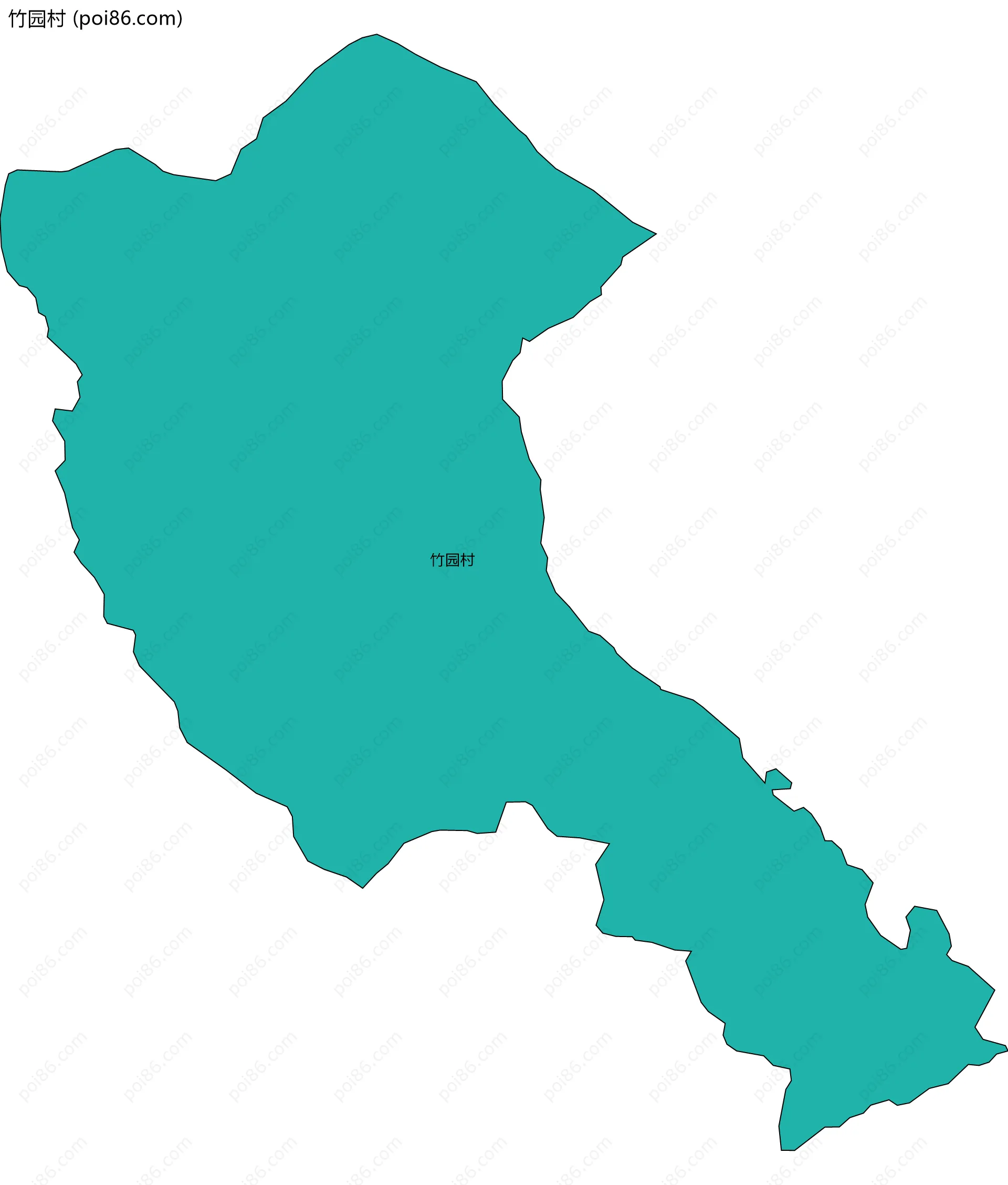 竹园村边界地图