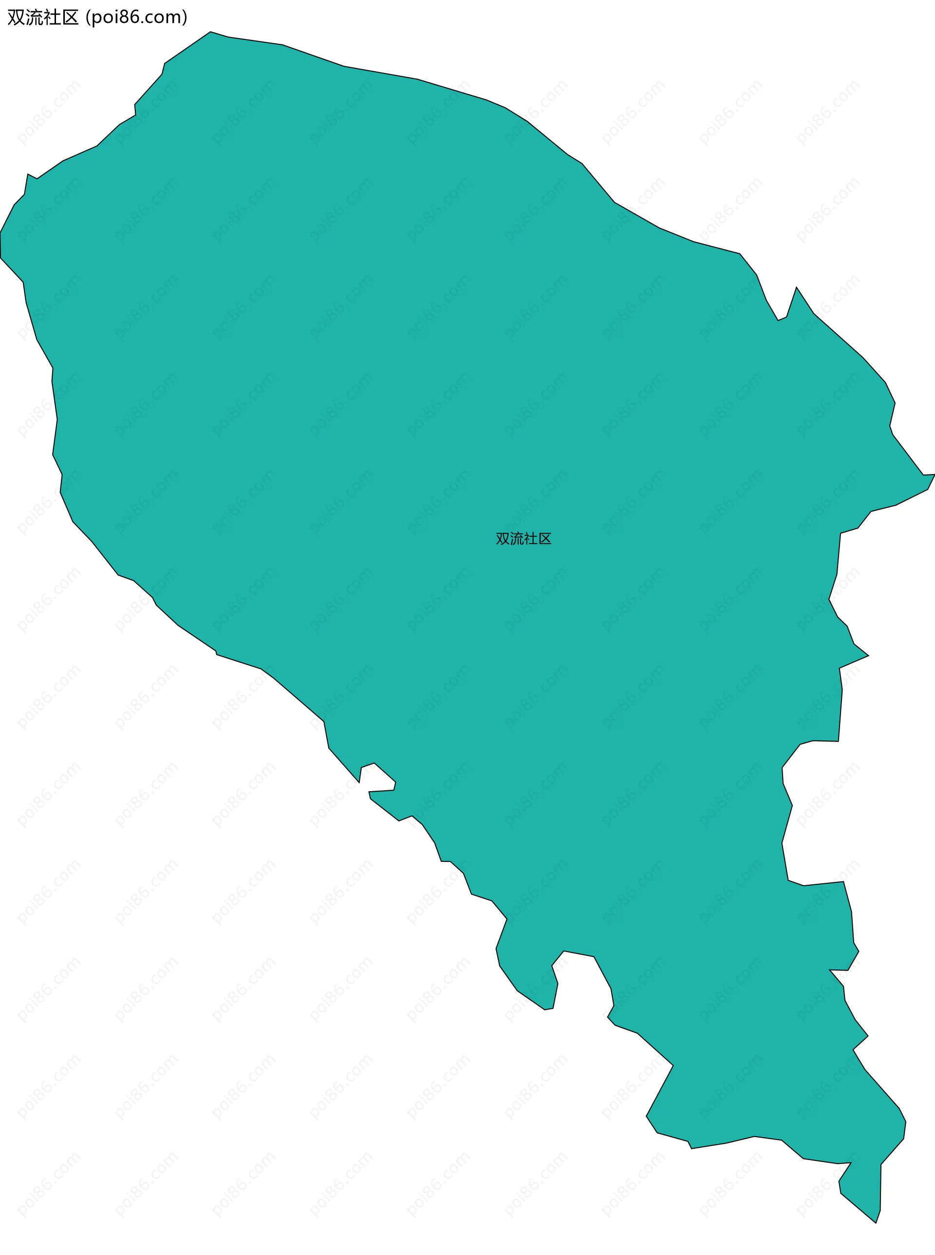 双流社区边界地图