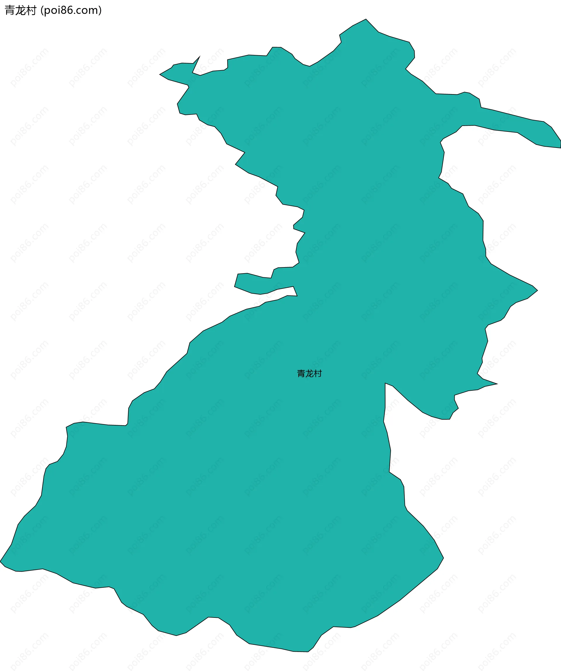 青龙村边界地图