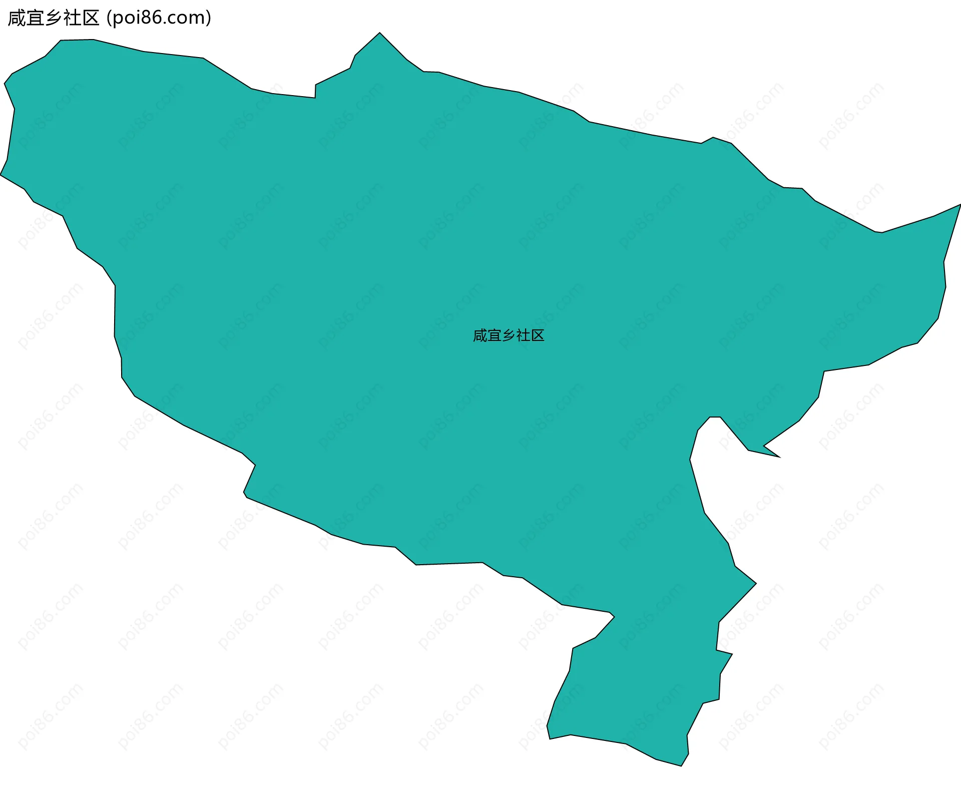 咸宜乡社区边界地图