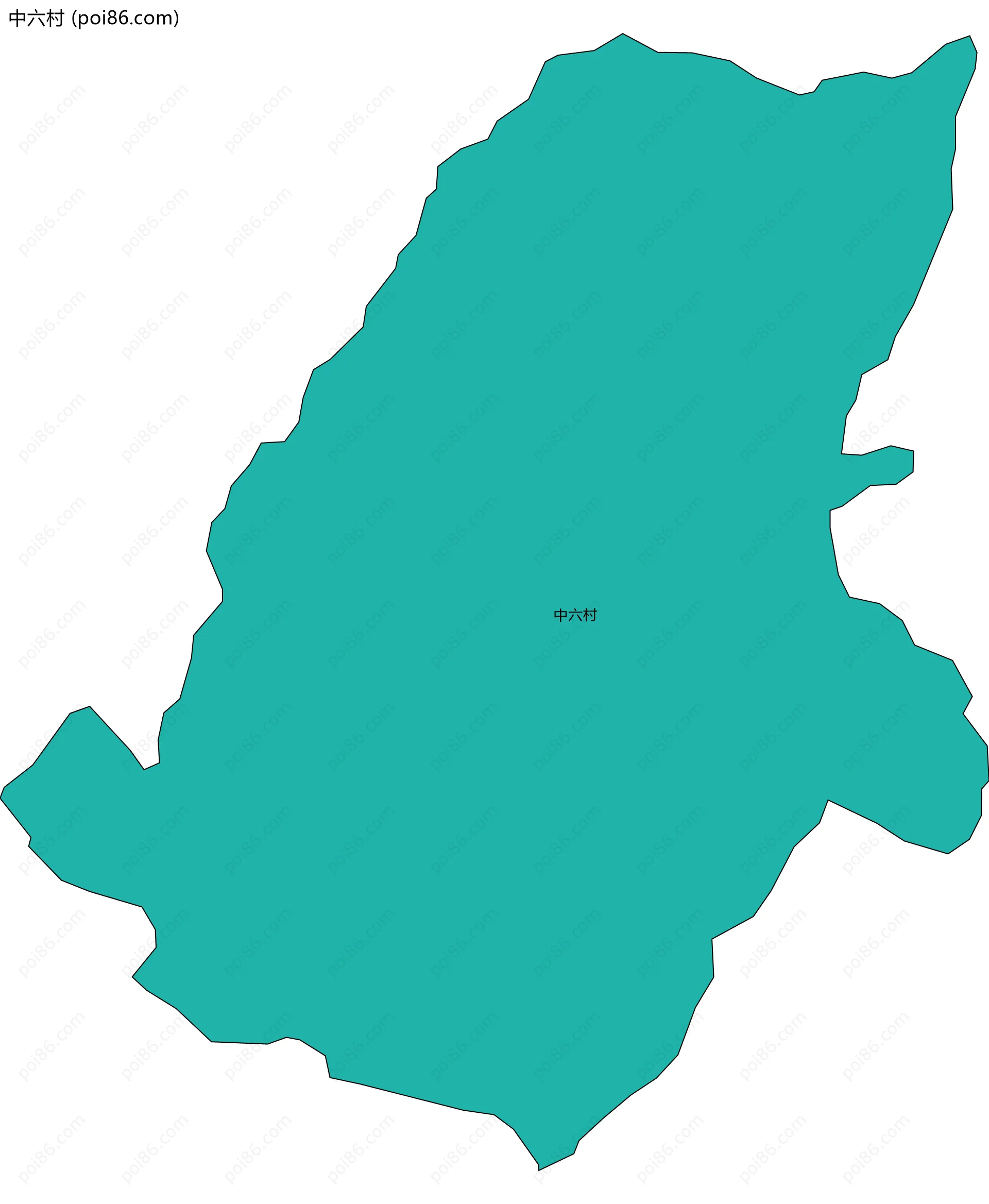 中六村边界地图
