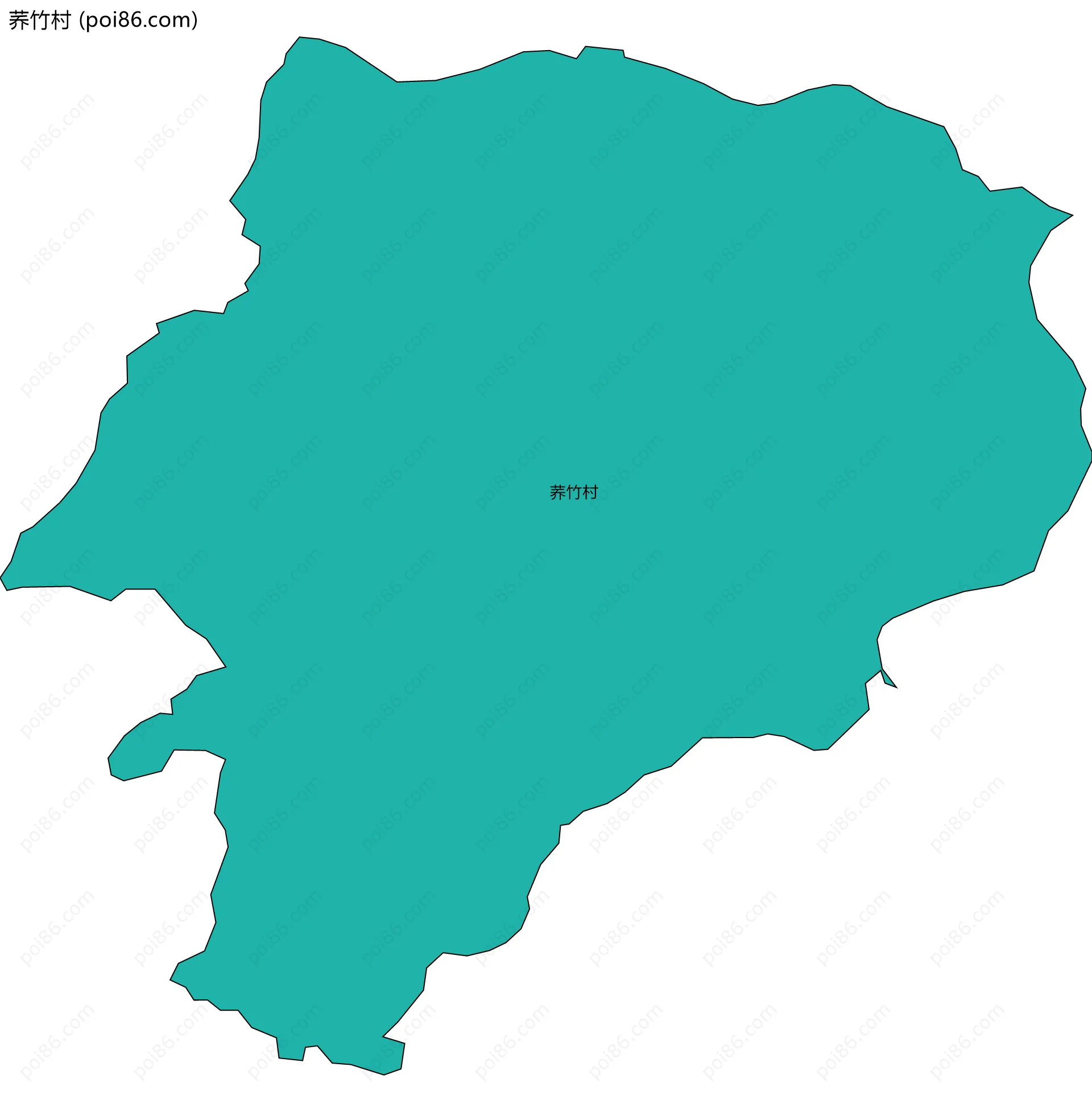 荞竹村边界地图