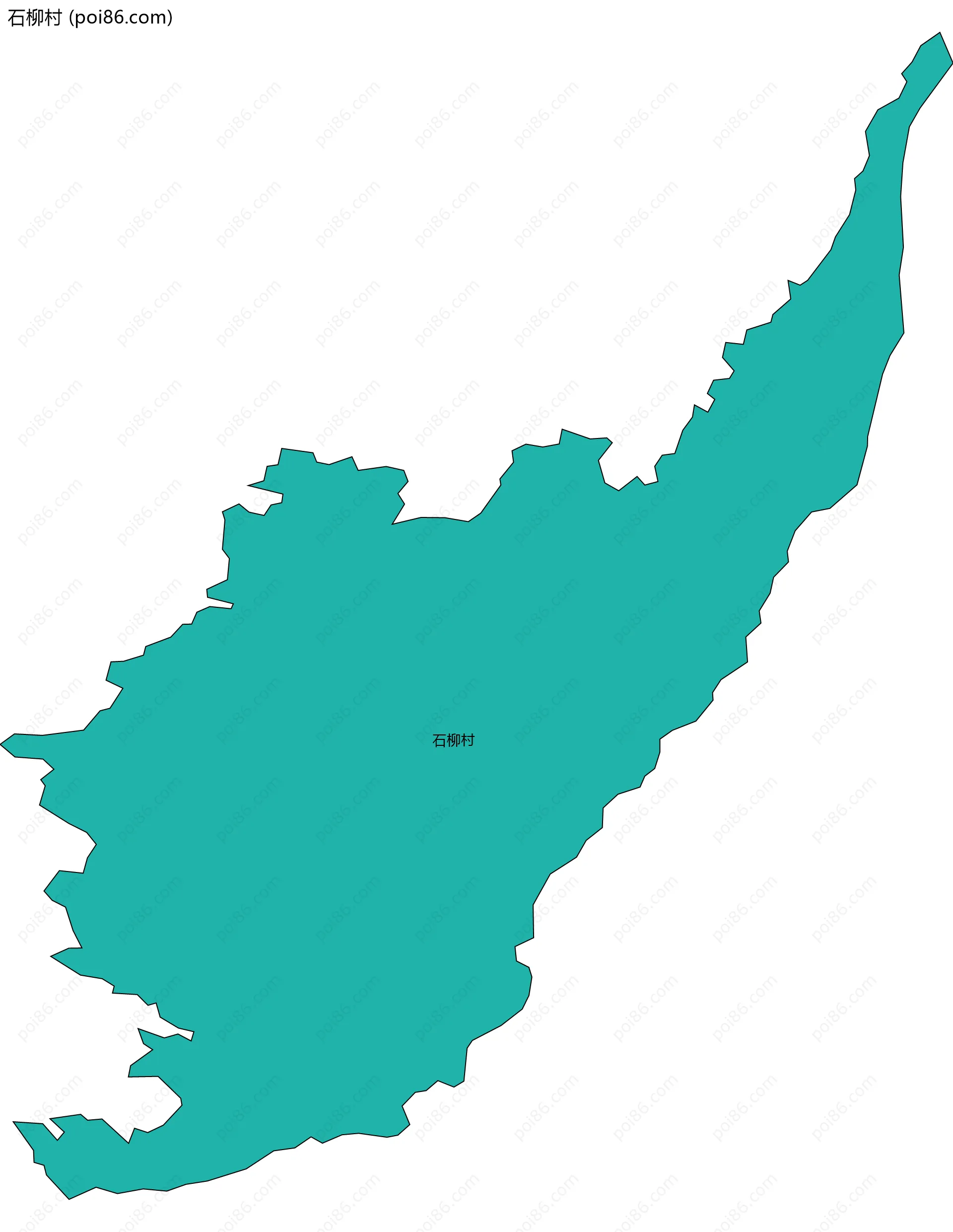 石柳村边界地图