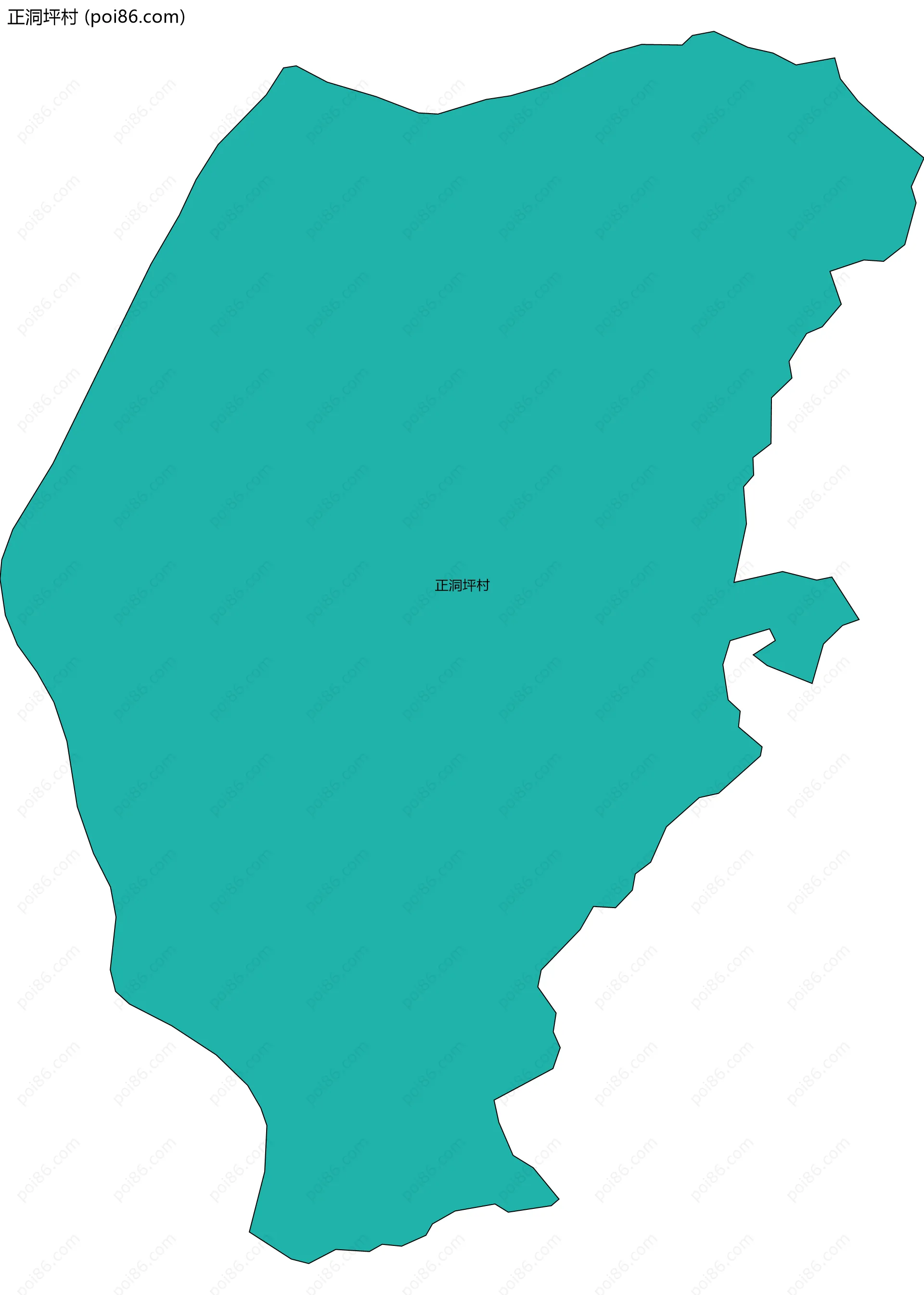 正洞坪村边界地图