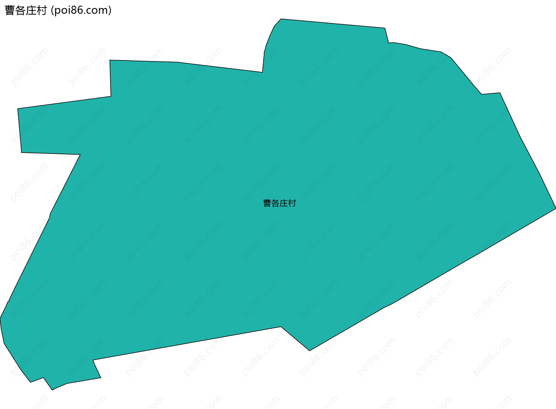 曹各庄村边界地图