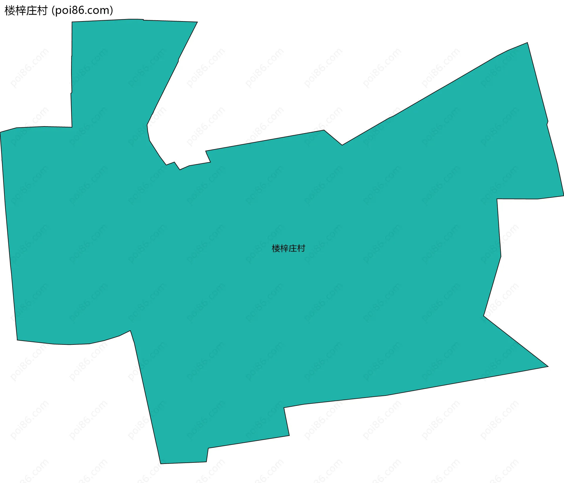 楼梓庄村边界地图