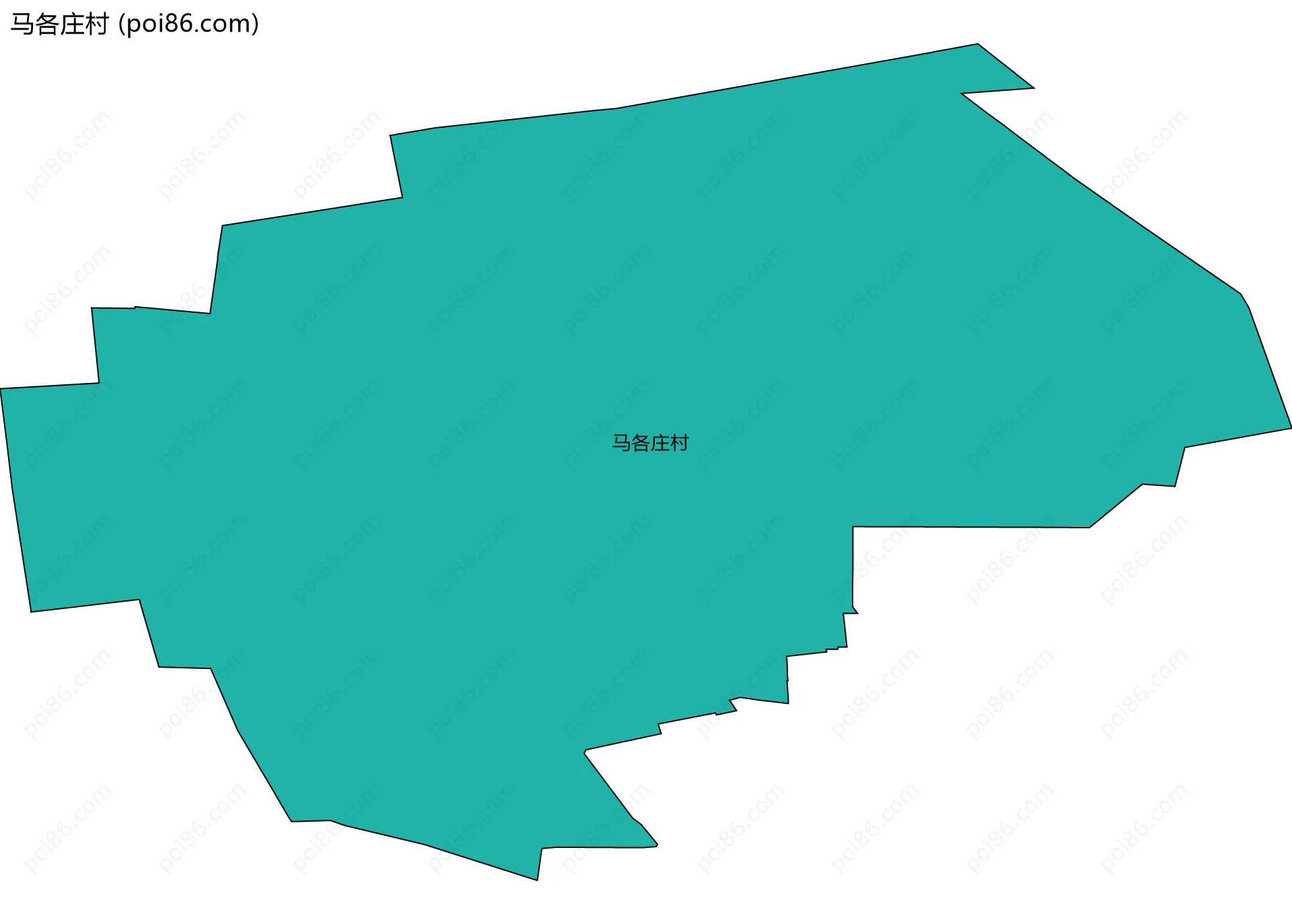 马各庄村边界地图