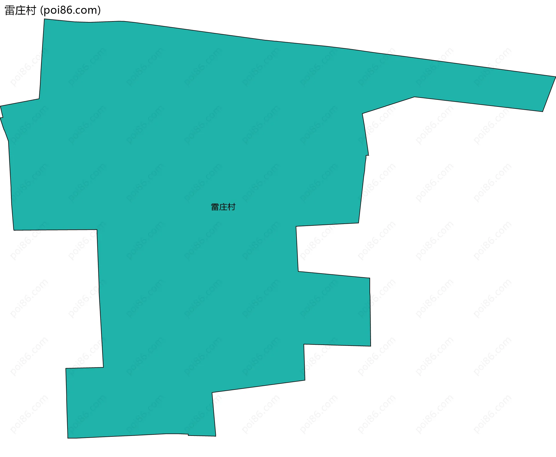 雷庄村边界地图